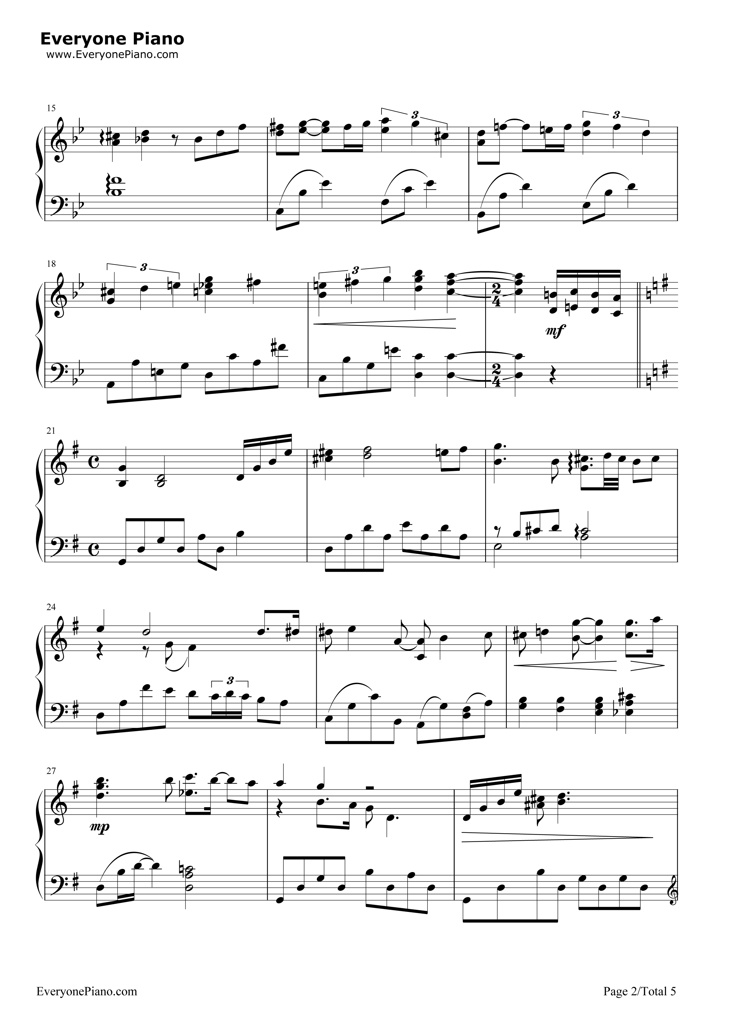 旅路（梦中飞行）钢琴谱_久石让_宫崎骏