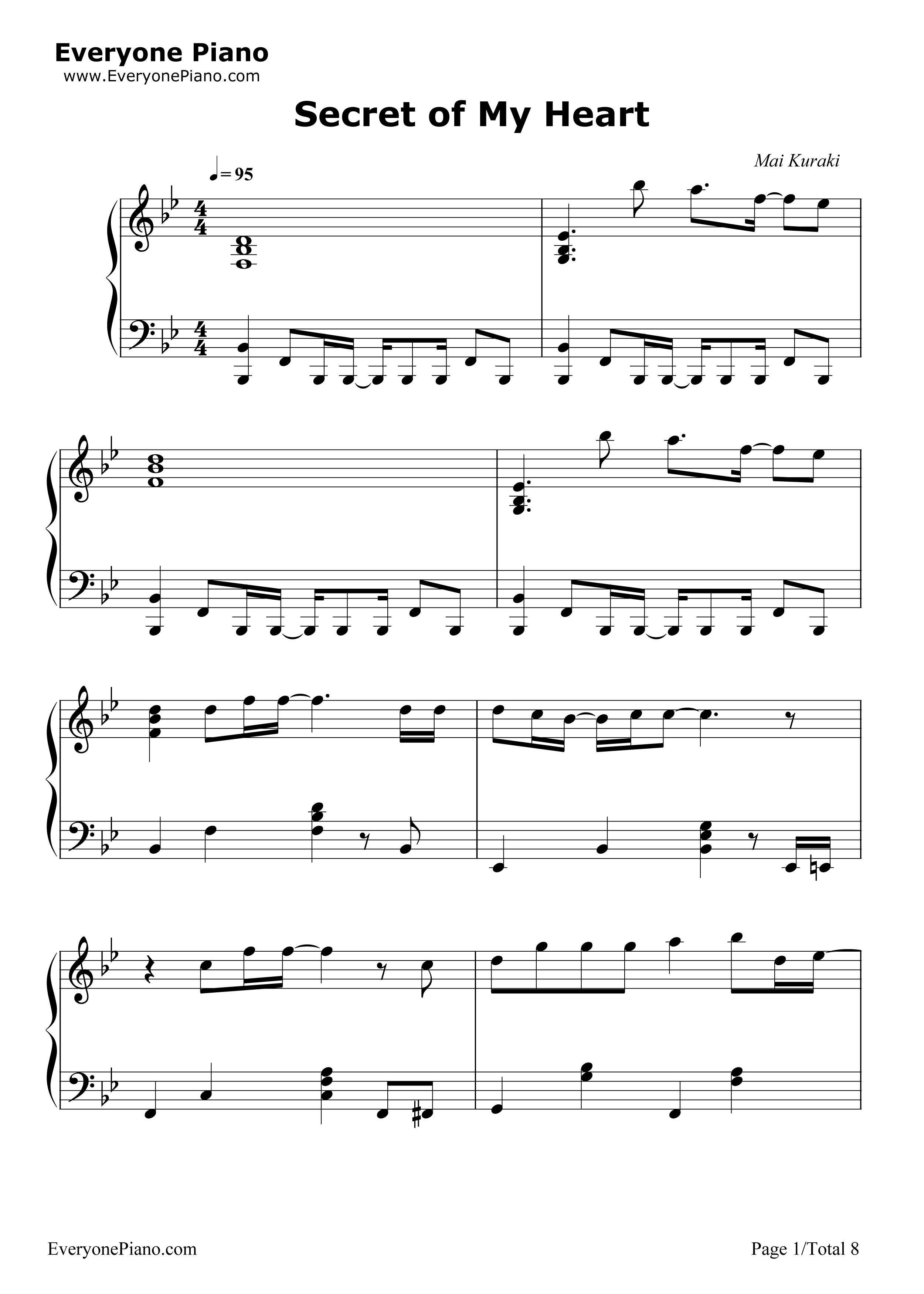 secret_of_my_heart钢琴谱_仓木麻衣