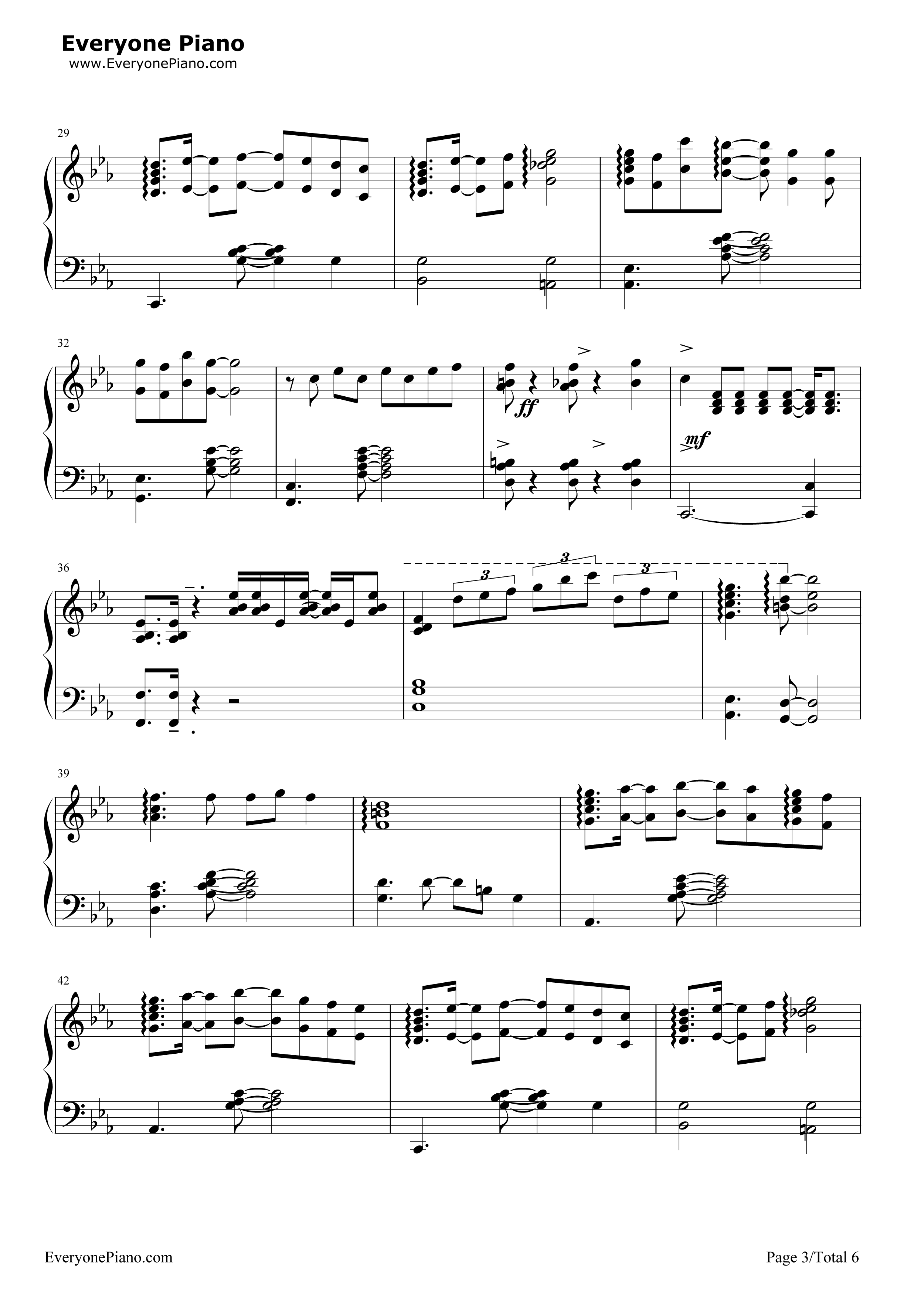 突如其来的爱情钢琴谱_小田和正