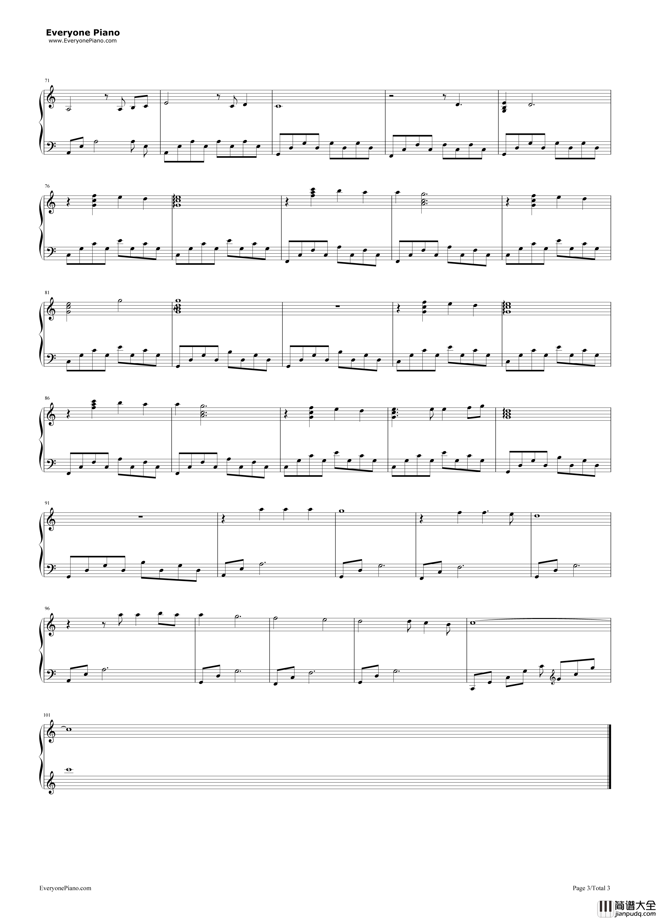 Into_The_West钢琴谱_Annie_Lennox