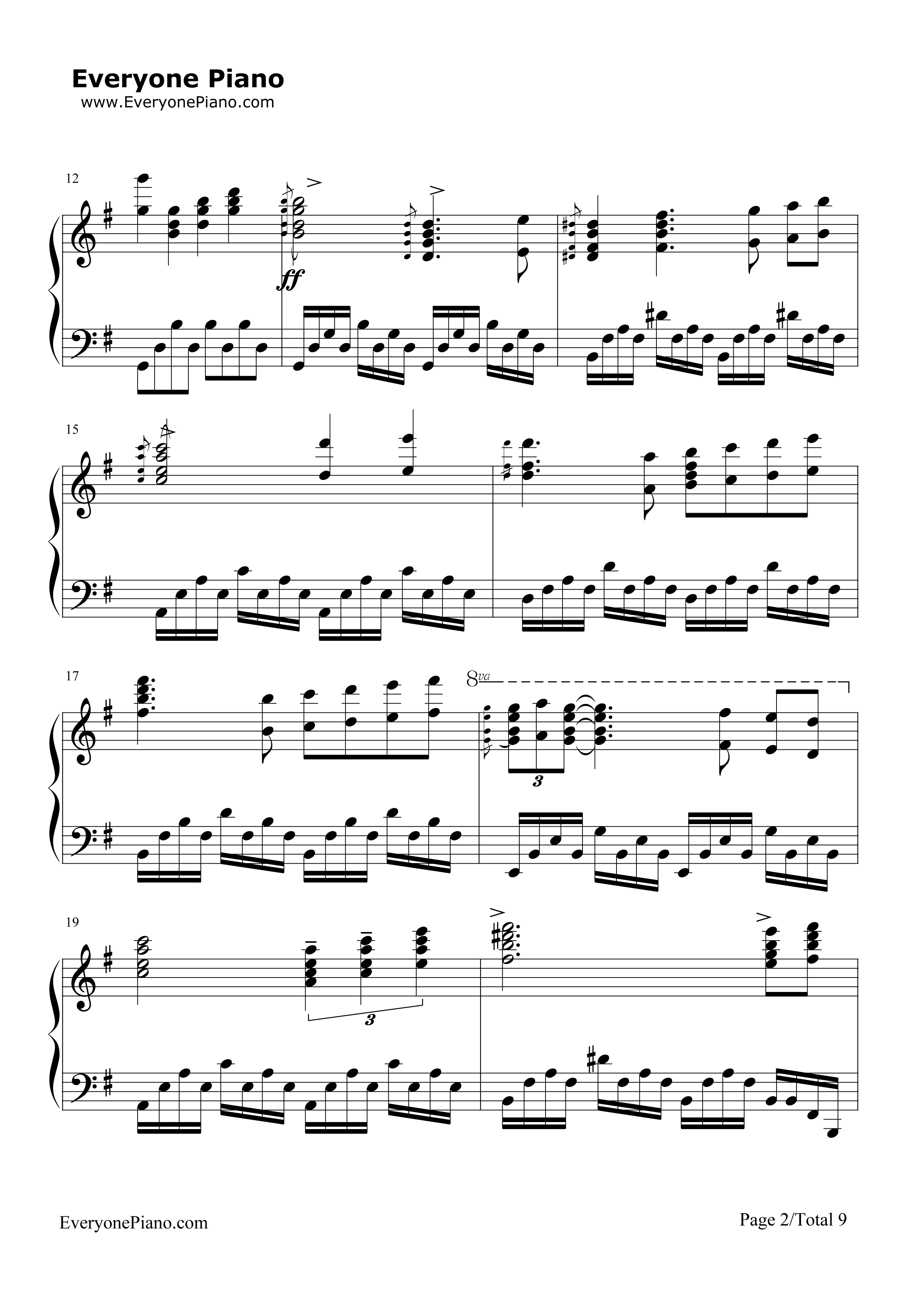 星空钢琴谱_理查德·克莱德曼_Richard_Clayderman