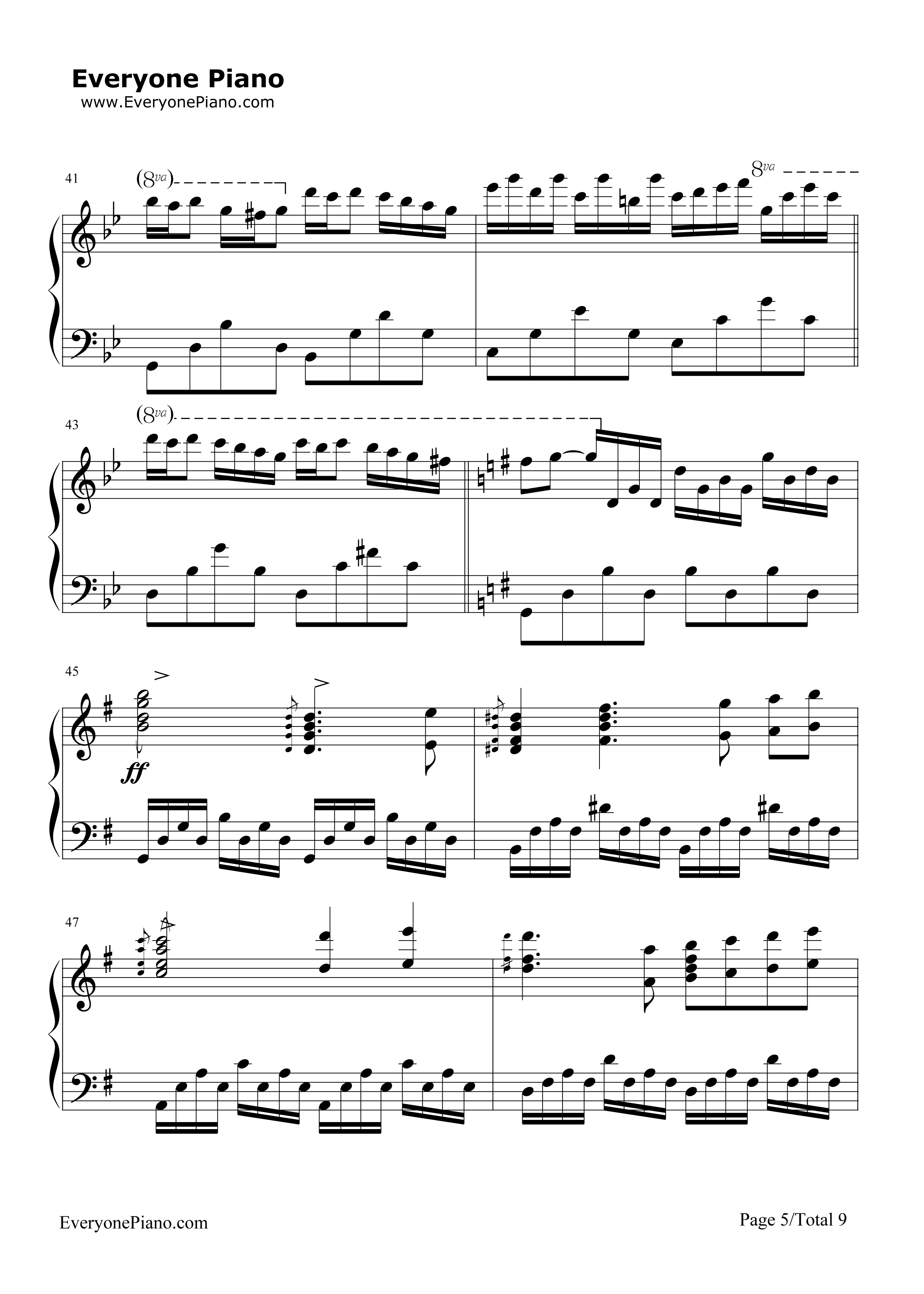 星空钢琴谱_理查德·克莱德曼_Richard_Clayderman