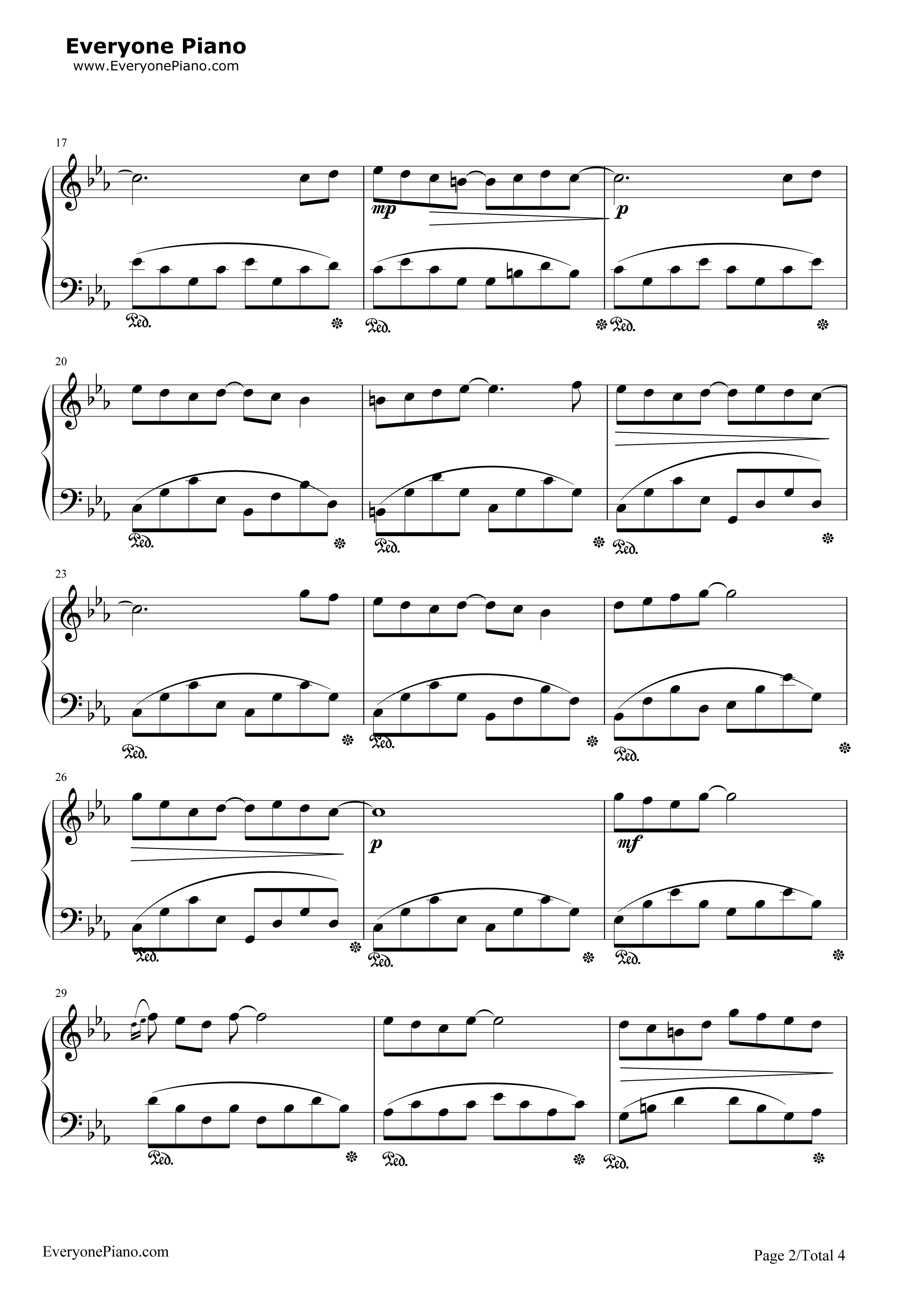 点点繁星钢琴谱_班得瑞