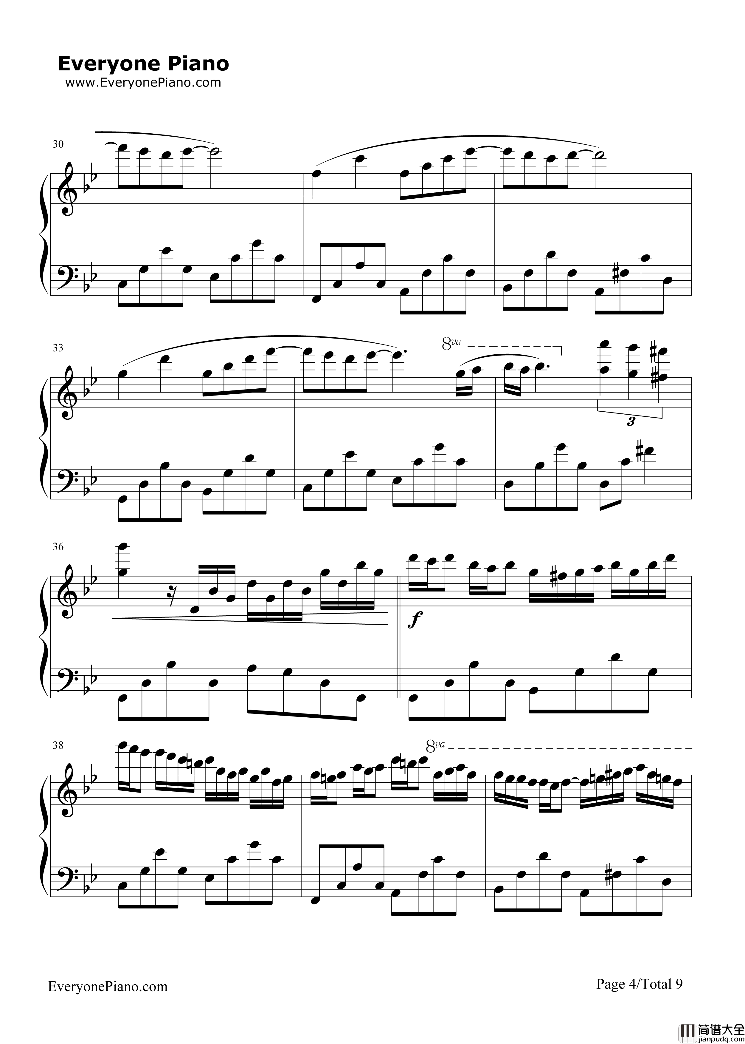 星空钢琴谱_理查德·克莱德曼_Richard_Clayderman