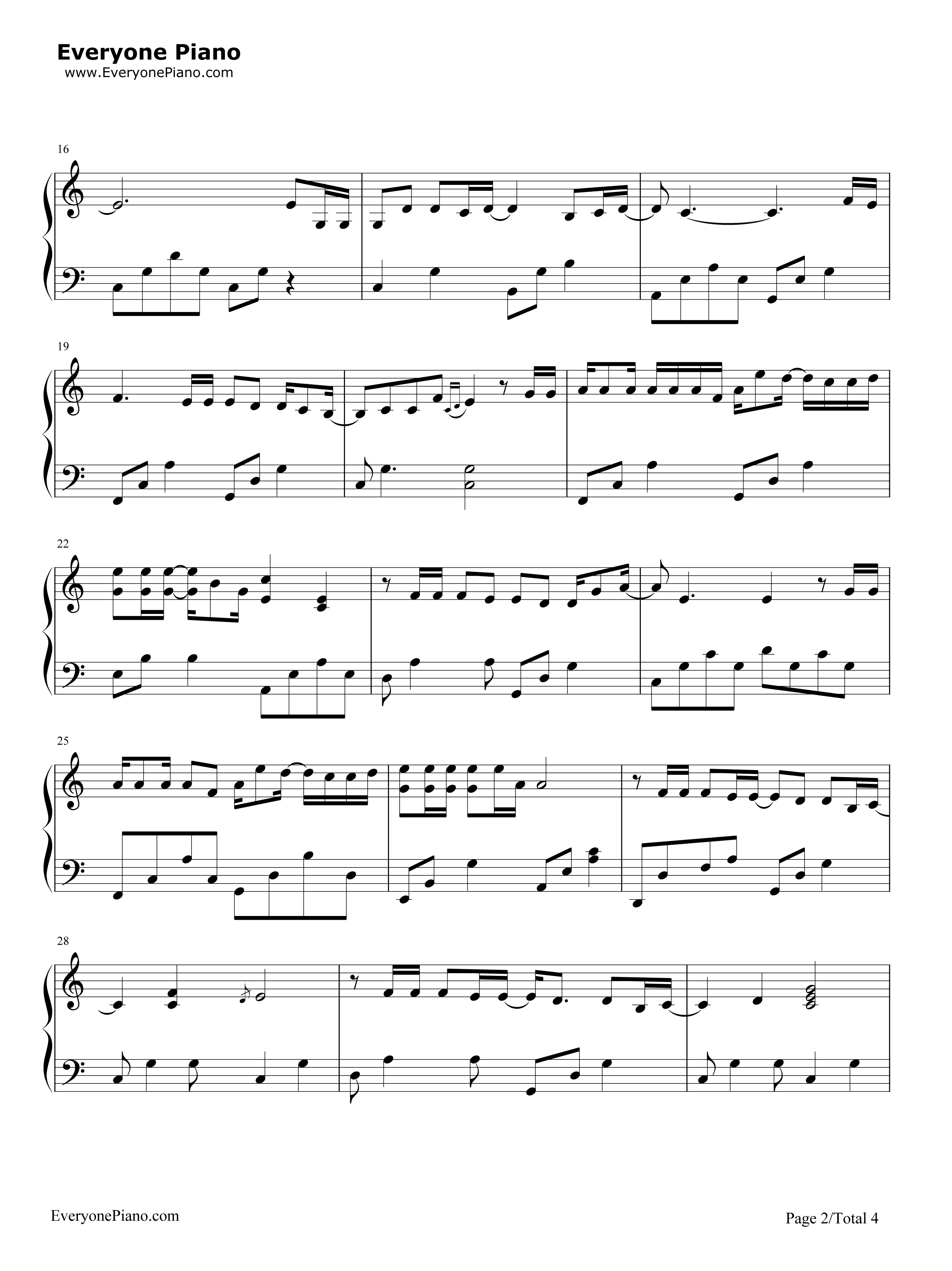 南山南钢琴谱_张磊_马頔