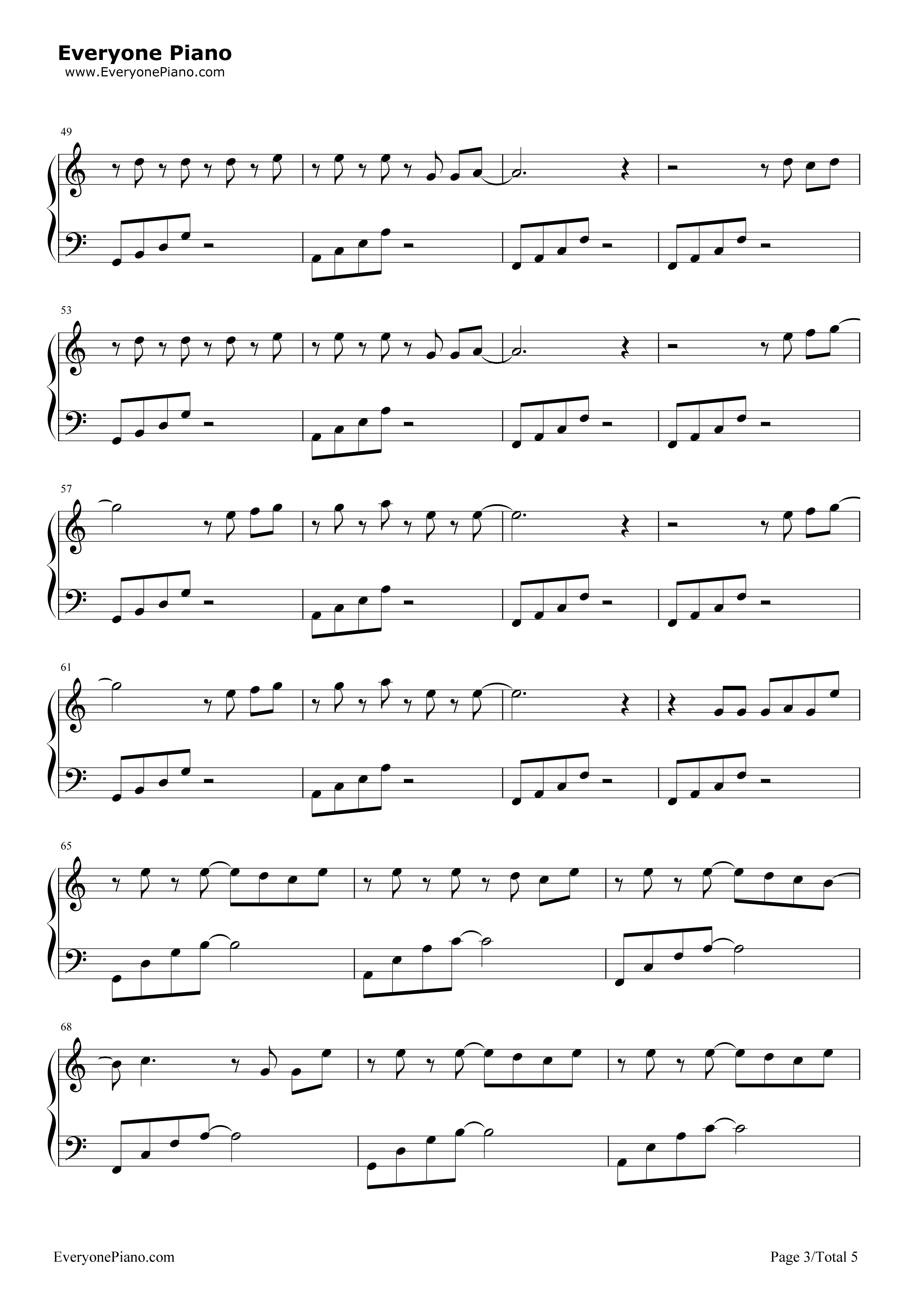 Lost_in_The_Stars钢琴谱_张杰