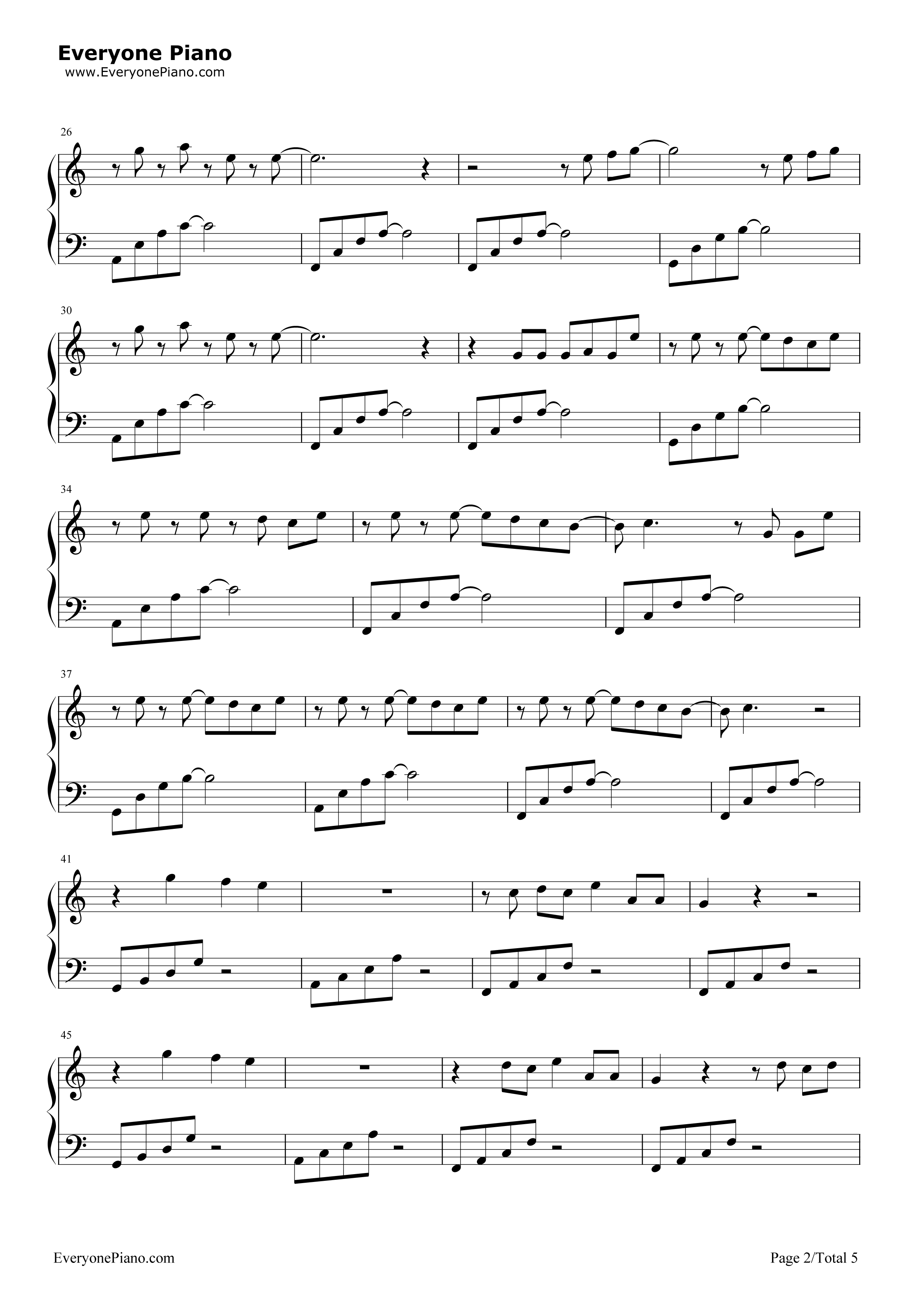 Lost_in_The_Stars钢琴谱_张杰