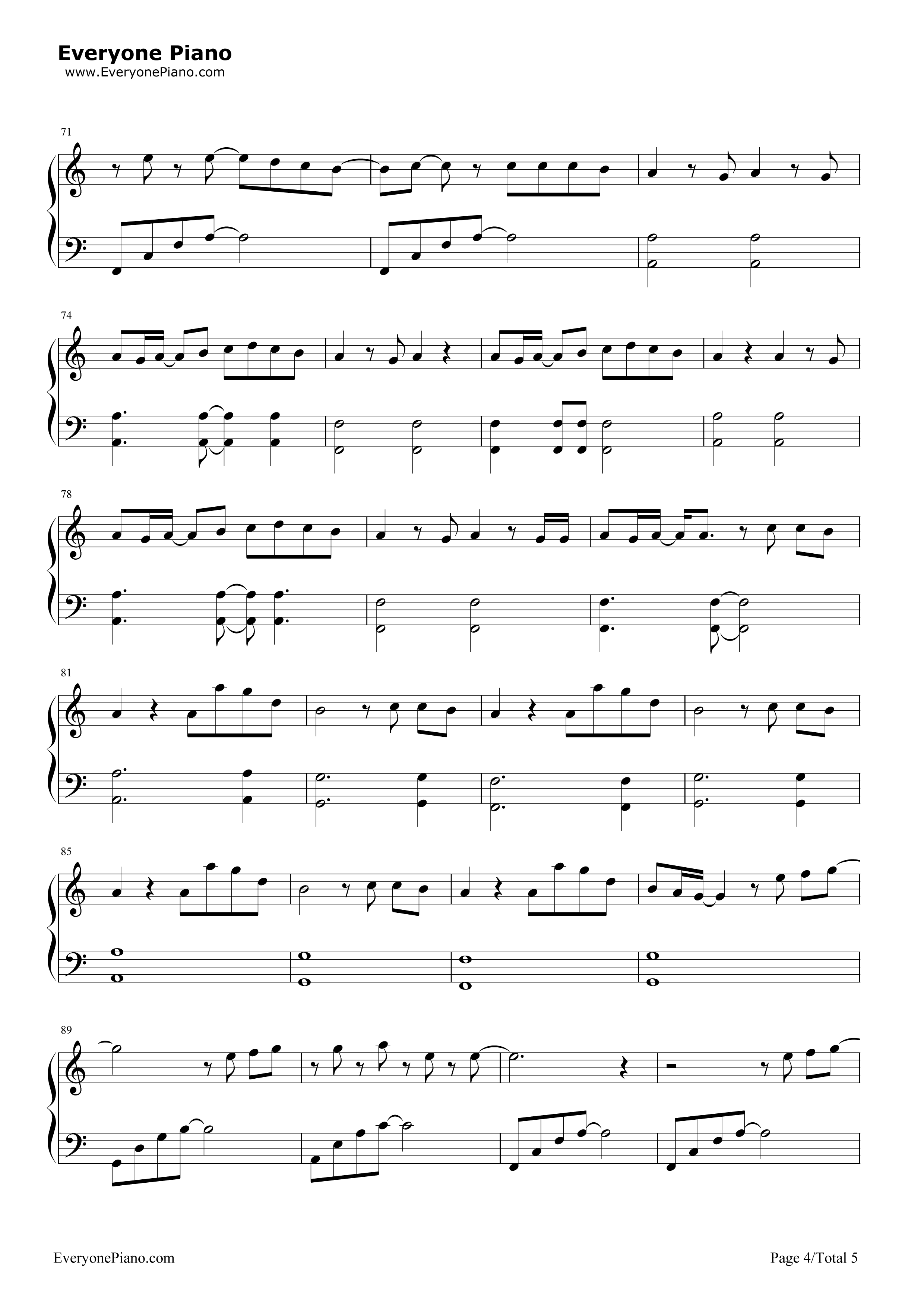 Lost_in_The_Stars钢琴谱_张杰