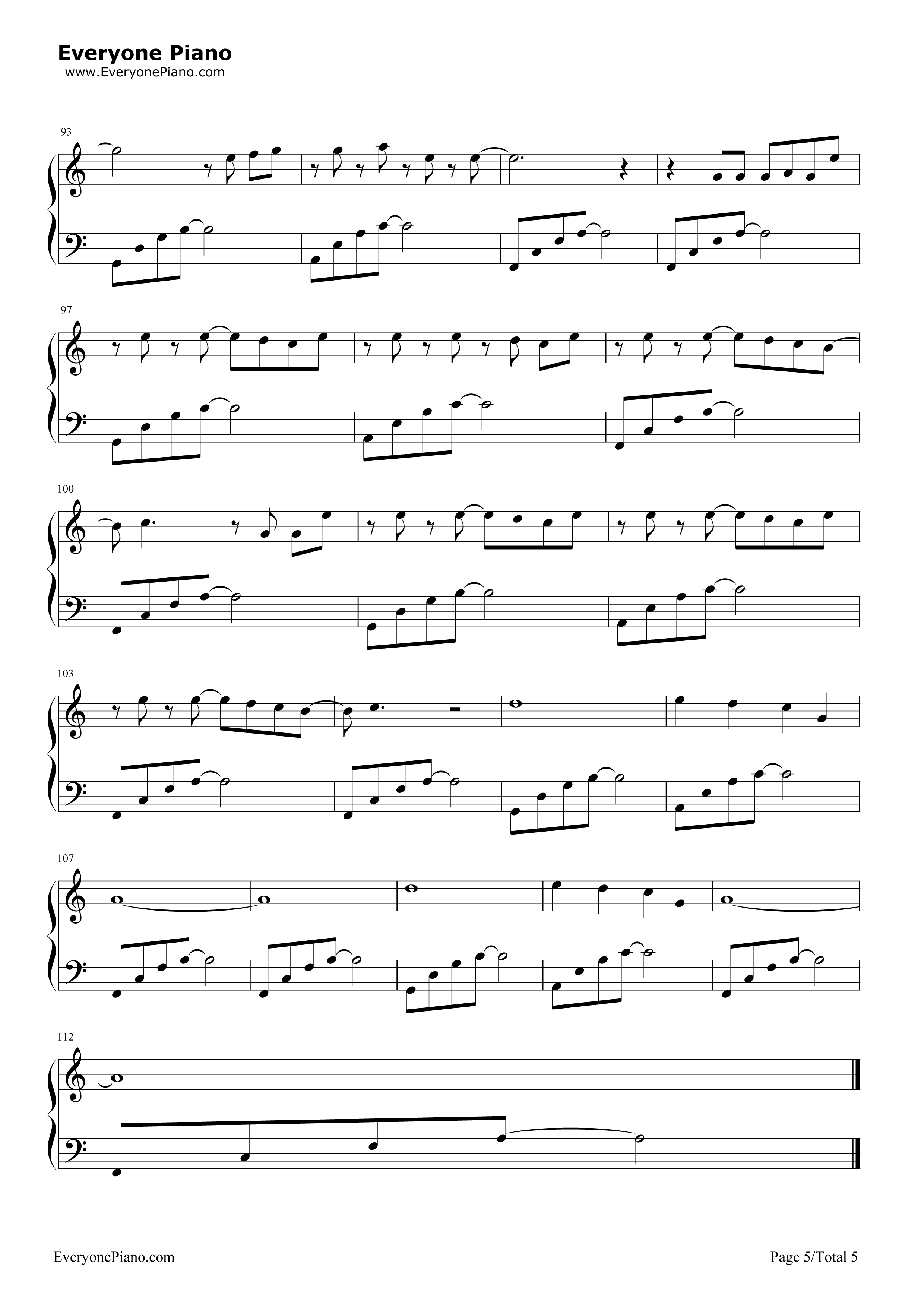 Lost_in_The_Stars钢琴谱_张杰