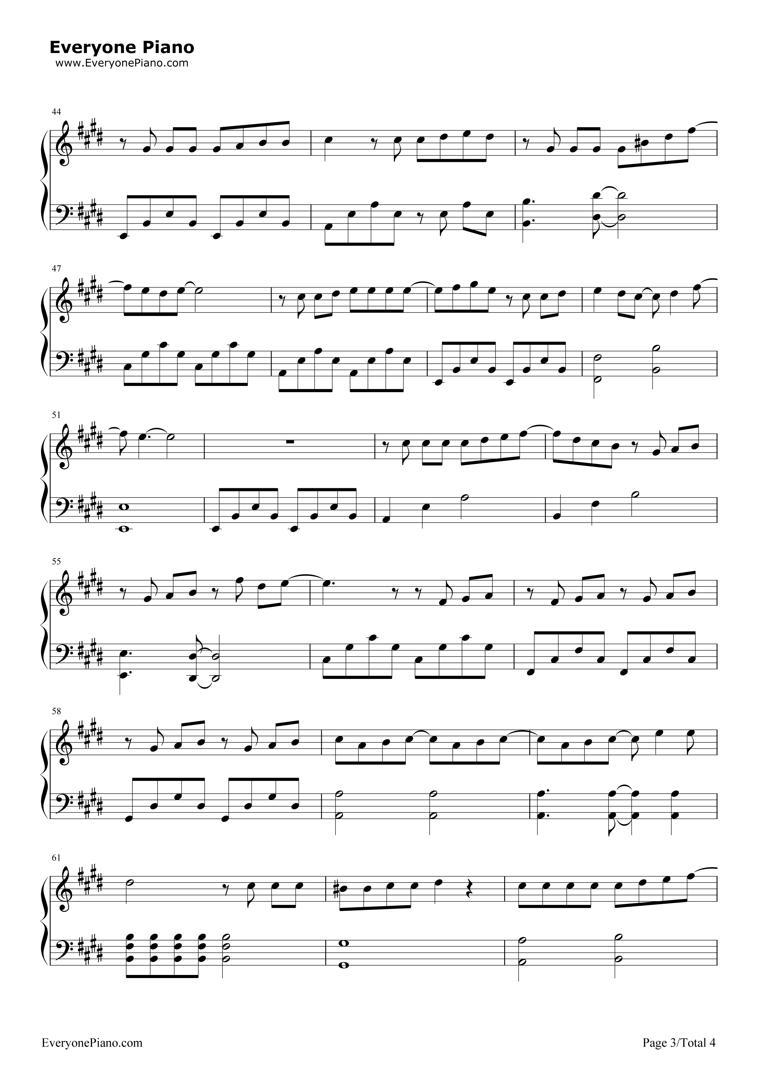 青春不残酷钢琴谱_花江夏树