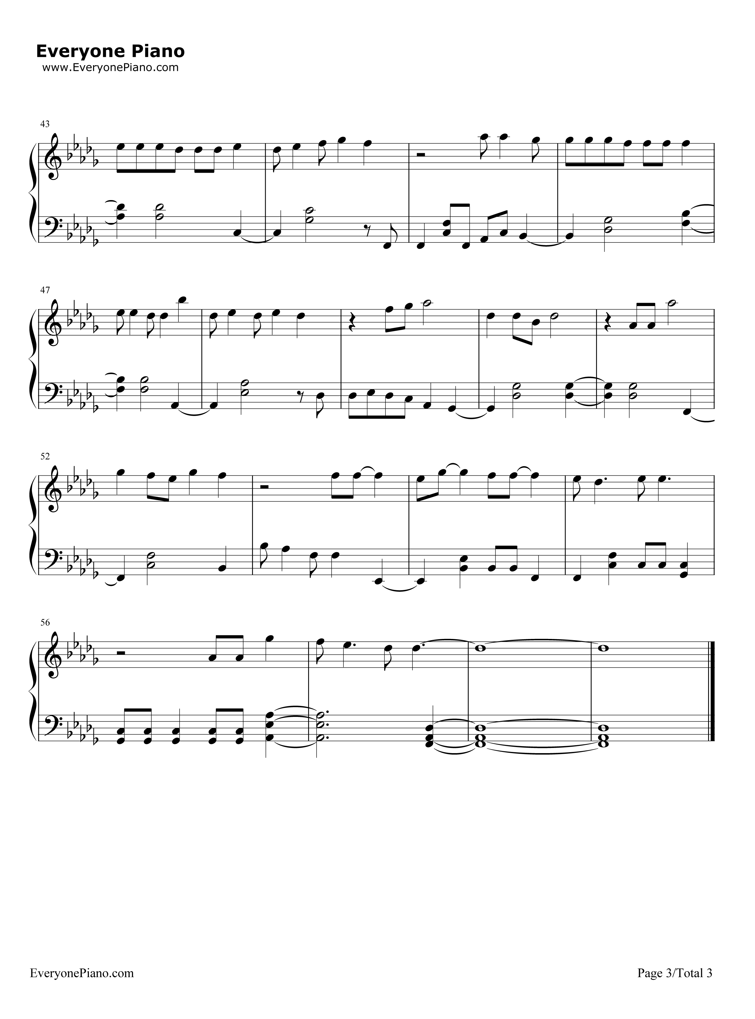 名前を呼ぶよ__简单版钢琴谱_Luck_Life