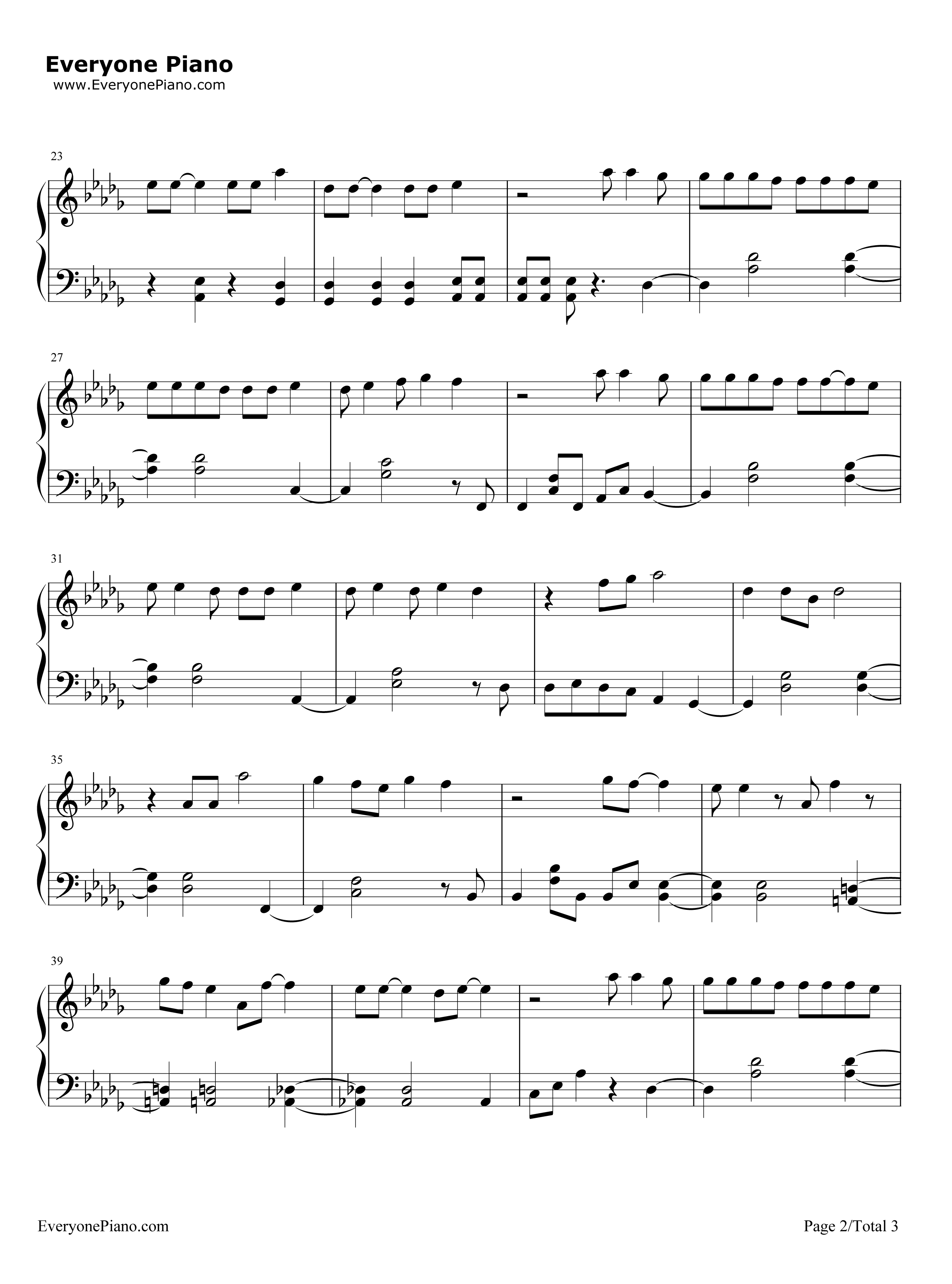 名前を呼ぶよ__简单版钢琴谱_Luck_Life