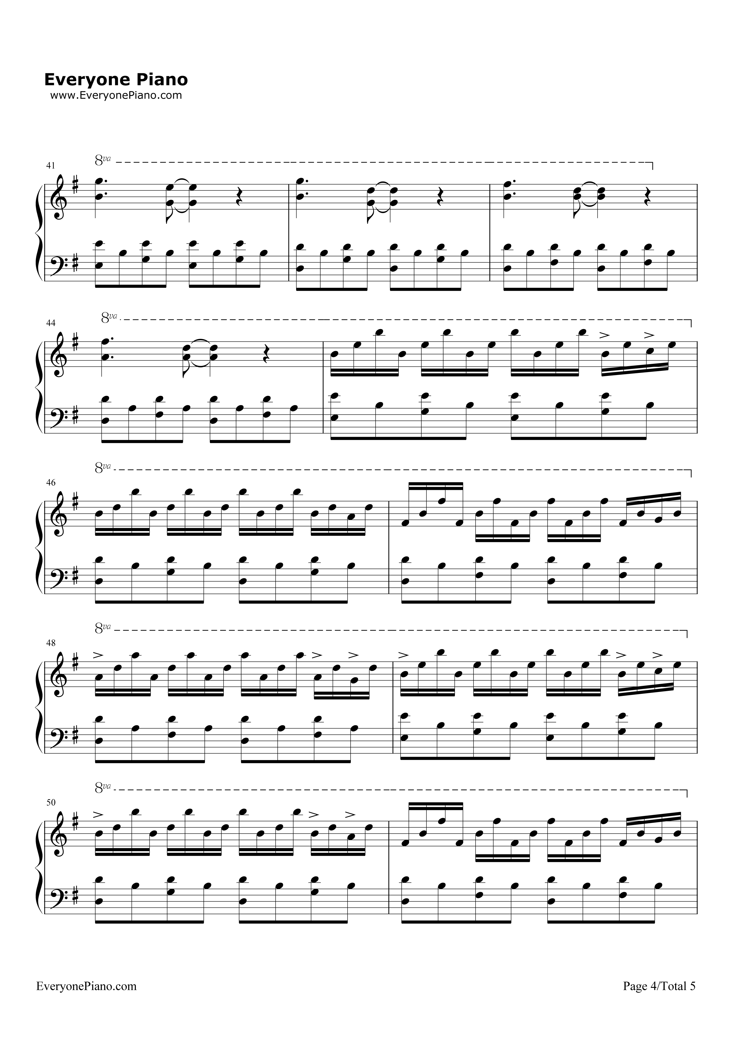 _天使爱美丽_主题曲钢琴谱_Yann_Tiersen