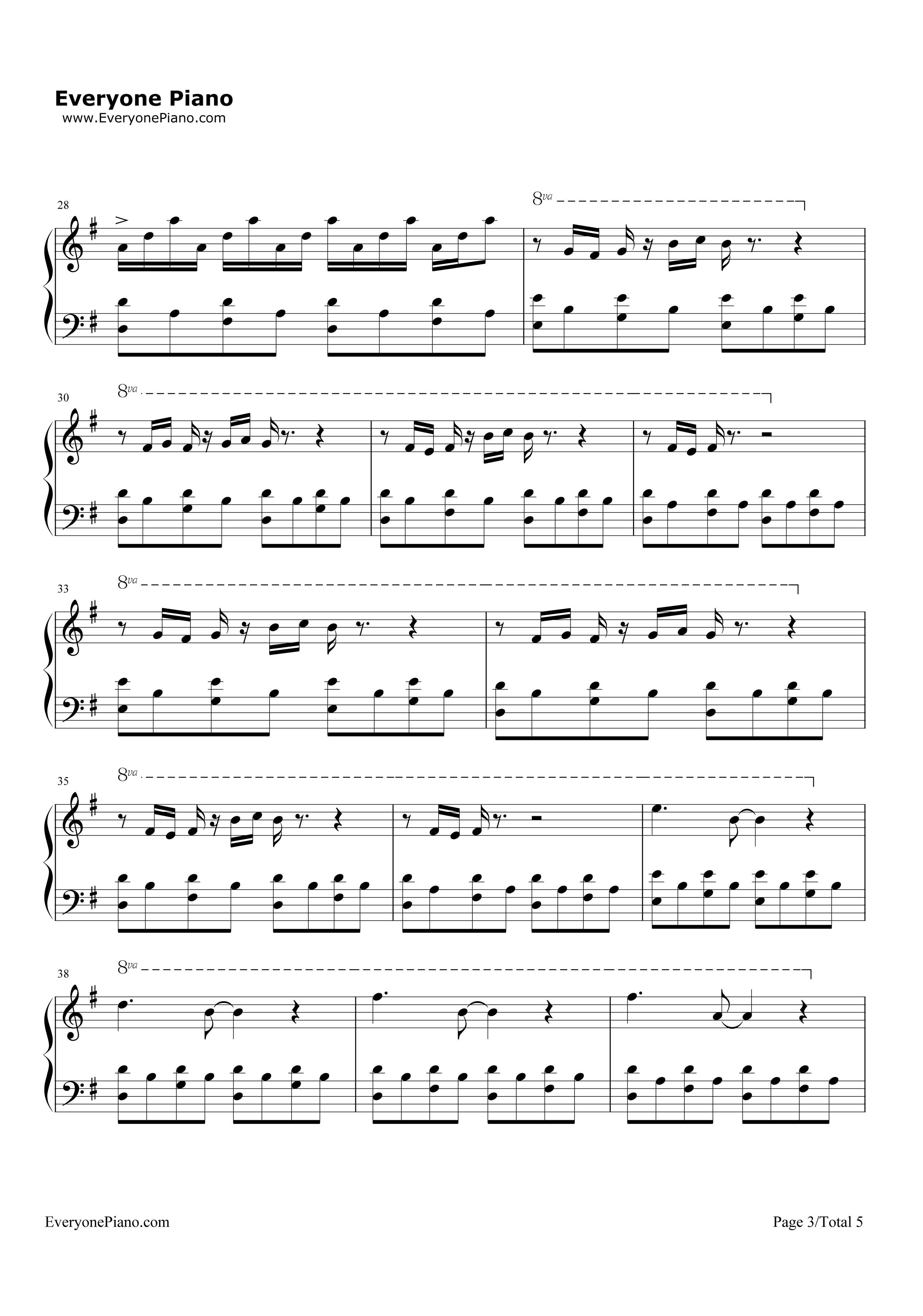 _天使爱美丽_主题曲钢琴谱_Yann_Tiersen