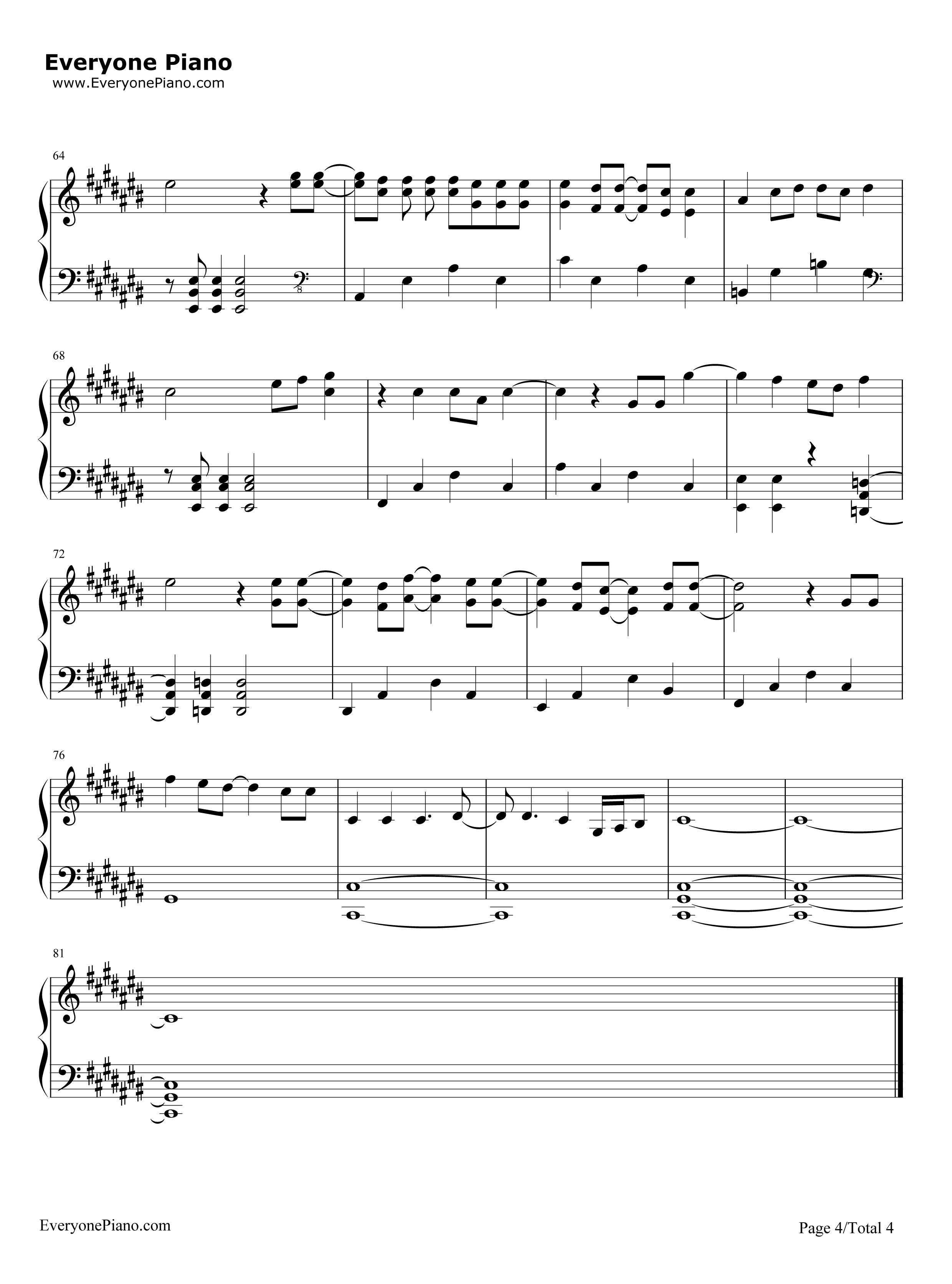 名前を呼ぶよ钢琴谱_Luck_Life