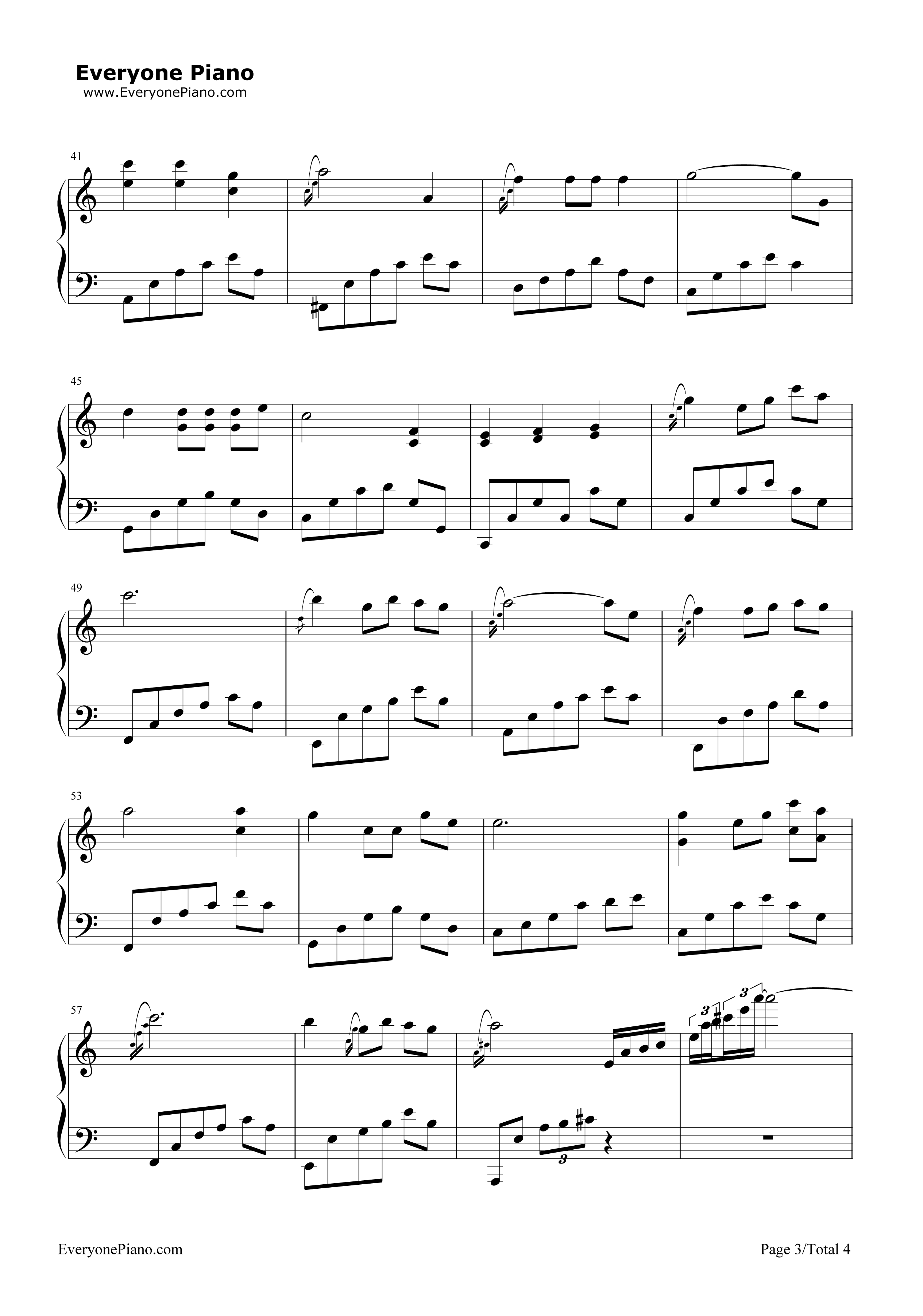 栀子花开钢琴谱_何炅__Angela