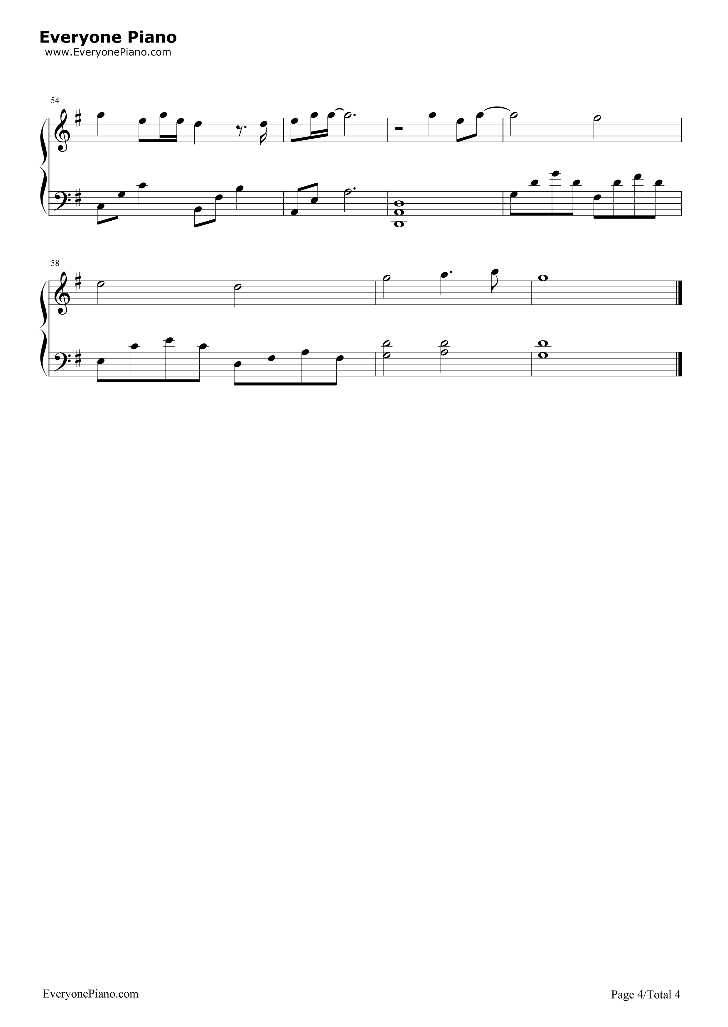 不要再孤单钢琴谱_徐佳莹