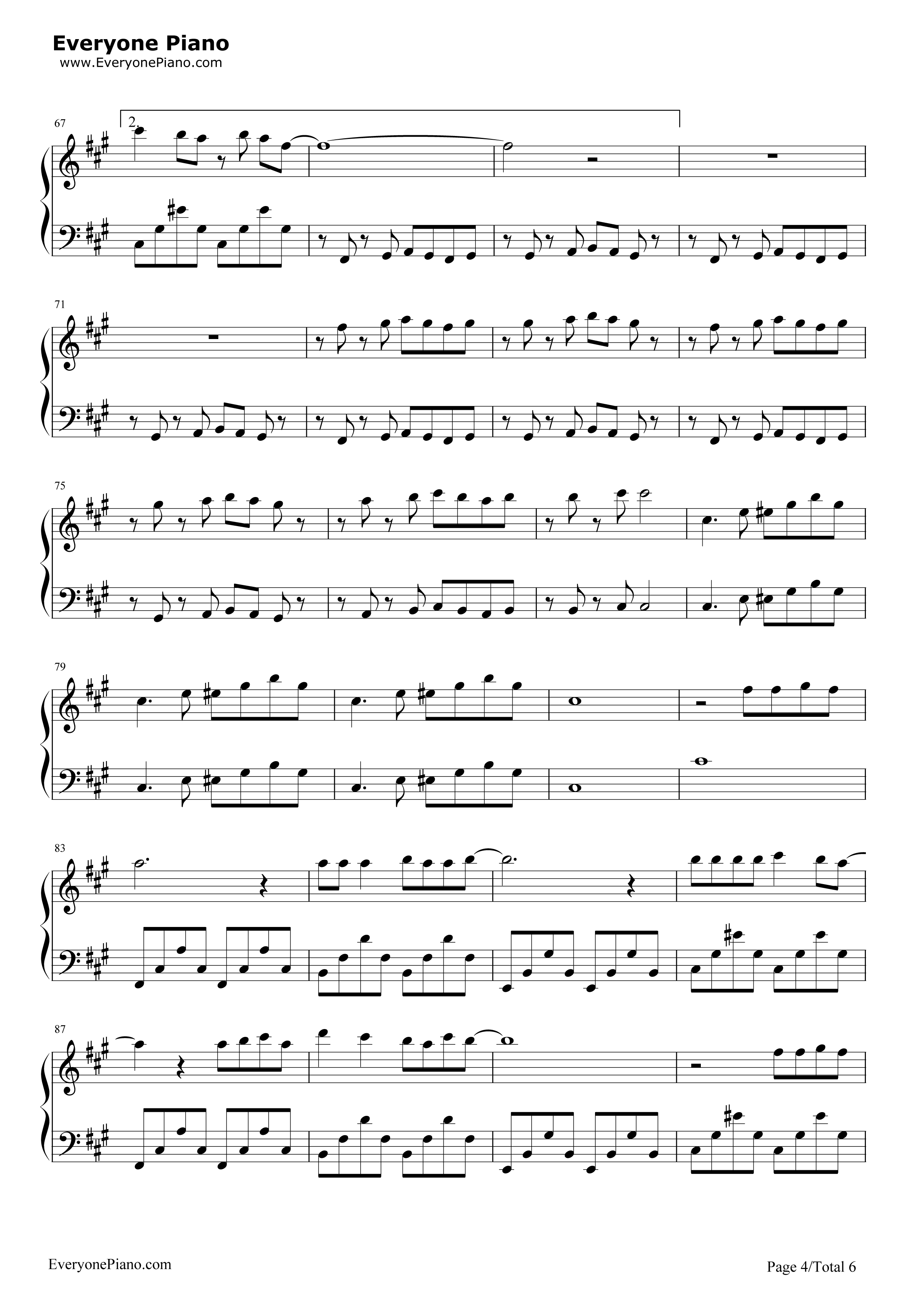 禁忌边界线钢琴谱_Walküre