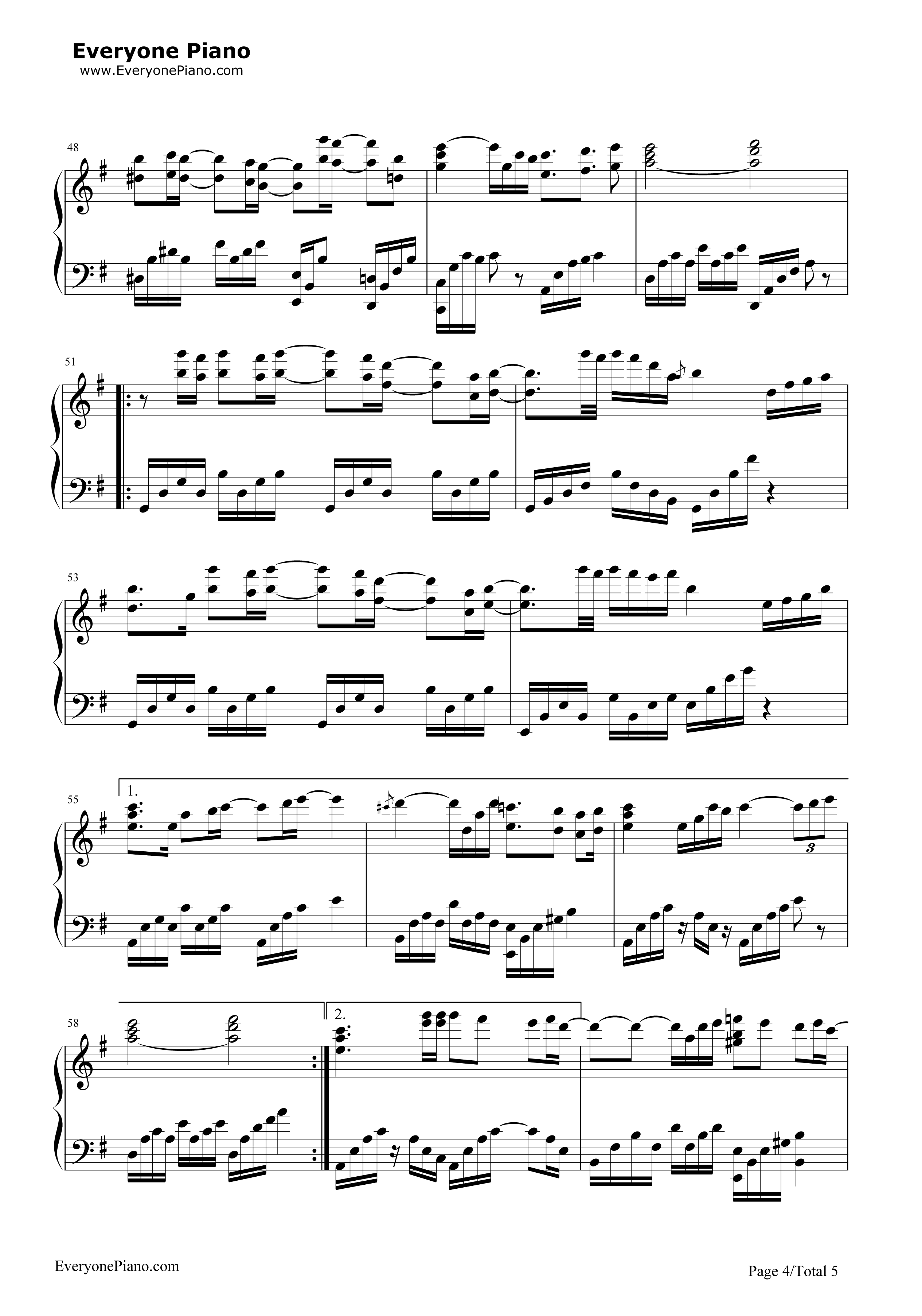 What_Makes_You_Beautiful钢琴谱_未知