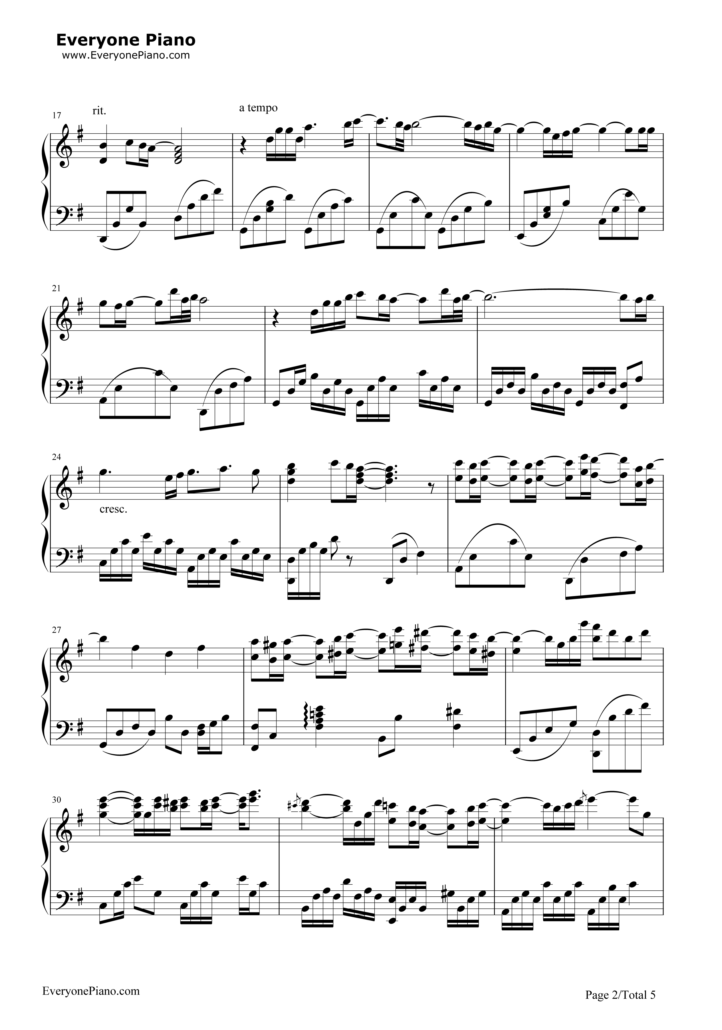 What_Makes_You_Beautiful钢琴谱_未知