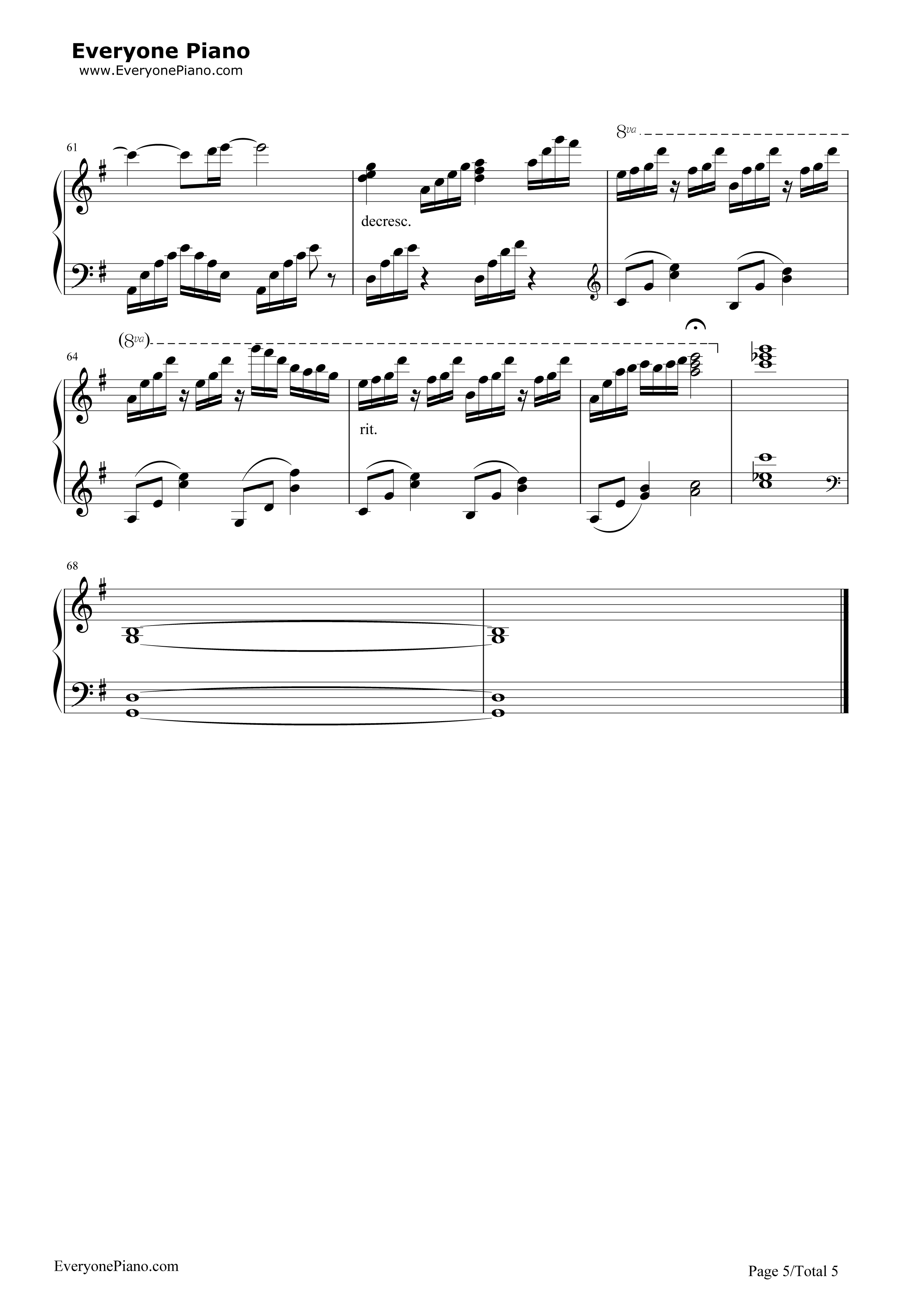 What_Makes_You_Beautiful钢琴谱_未知