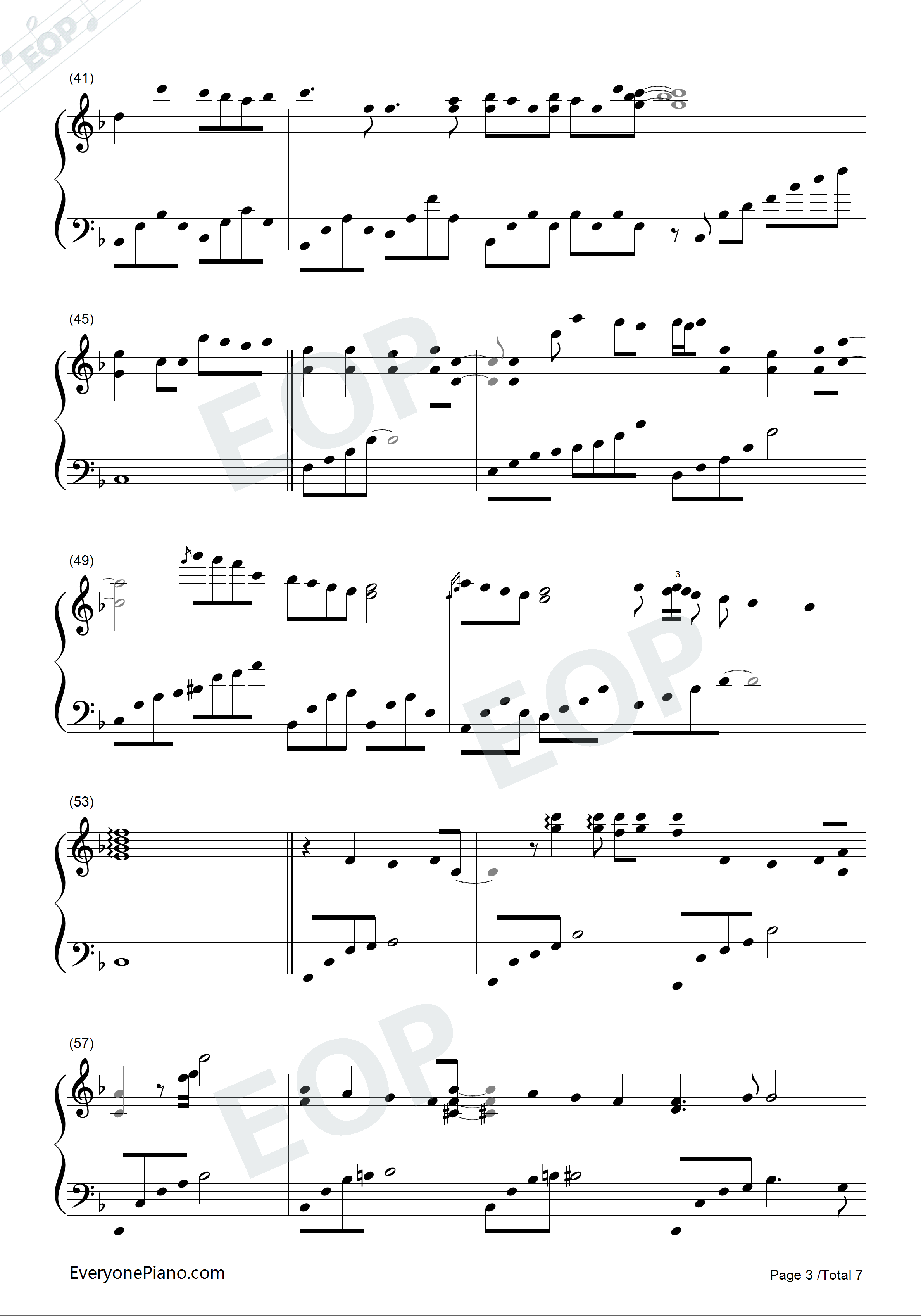 邻家的龙猫钢琴谱_久石让_宫崎骏