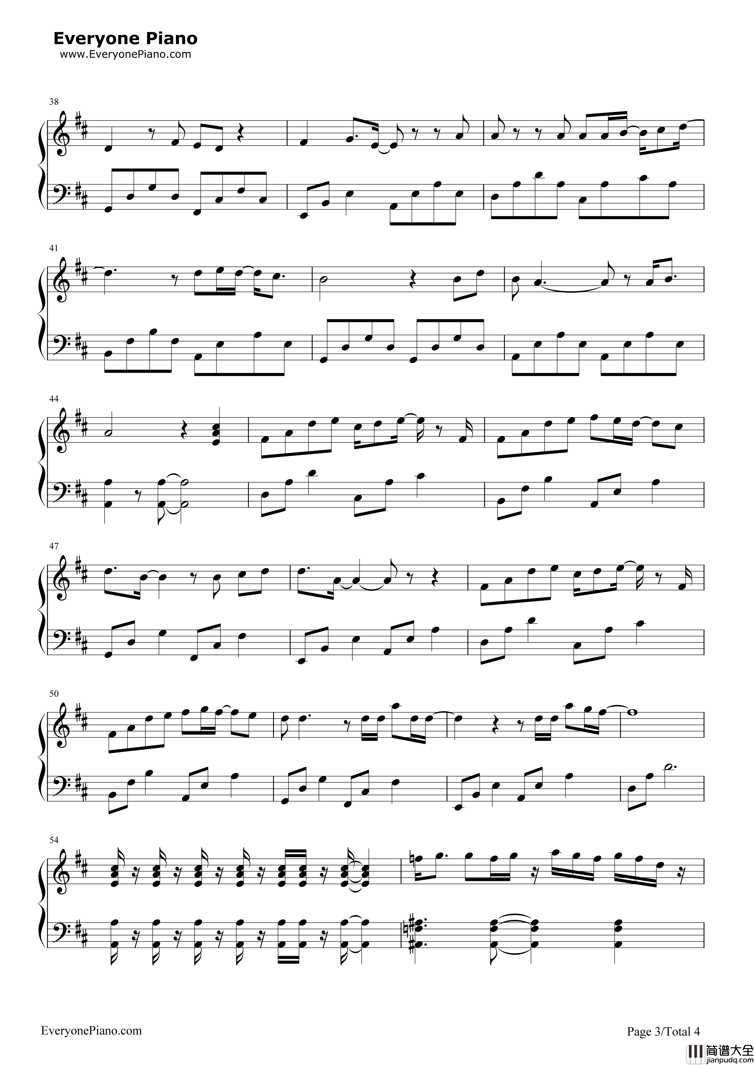 铁拳钢琴谱_筷子兄弟