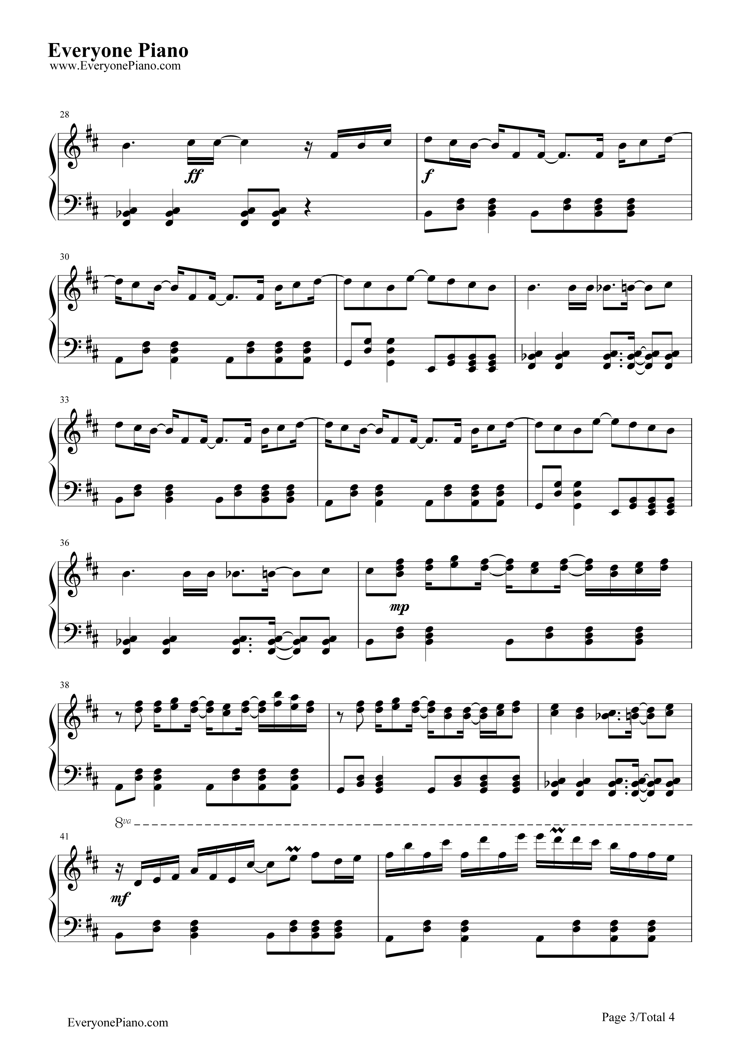 MagNet钢琴谱_流星P