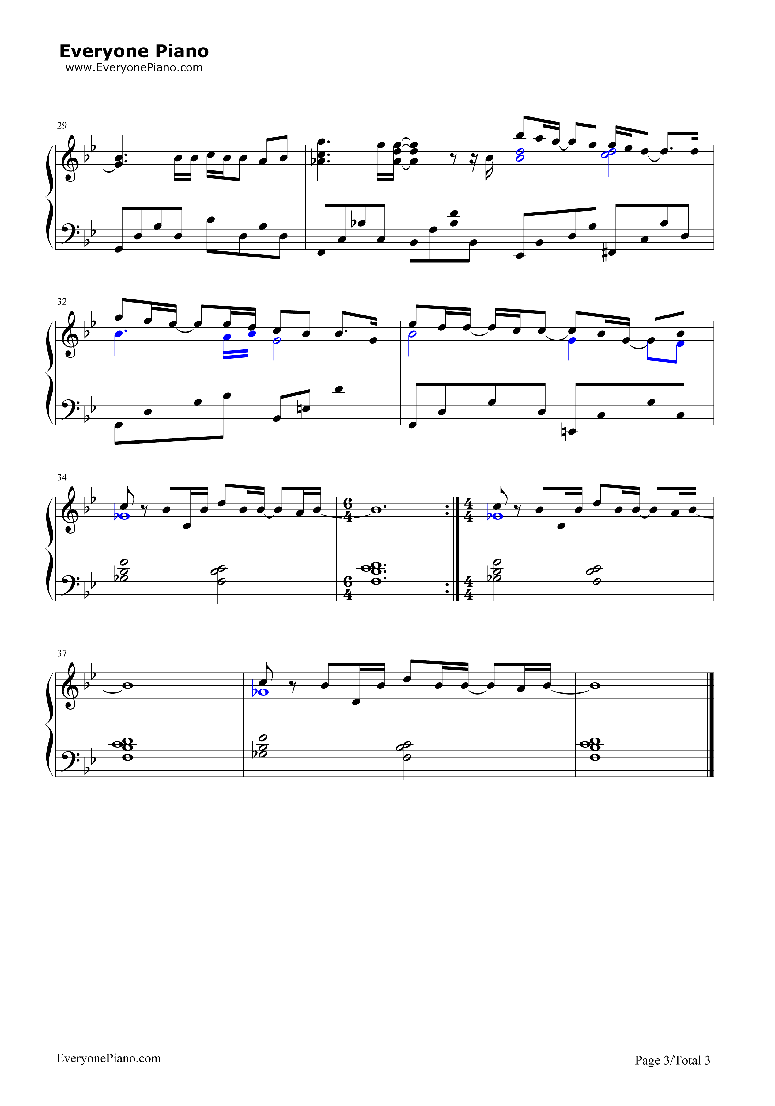 向日葵的约定钢琴谱_秦基博