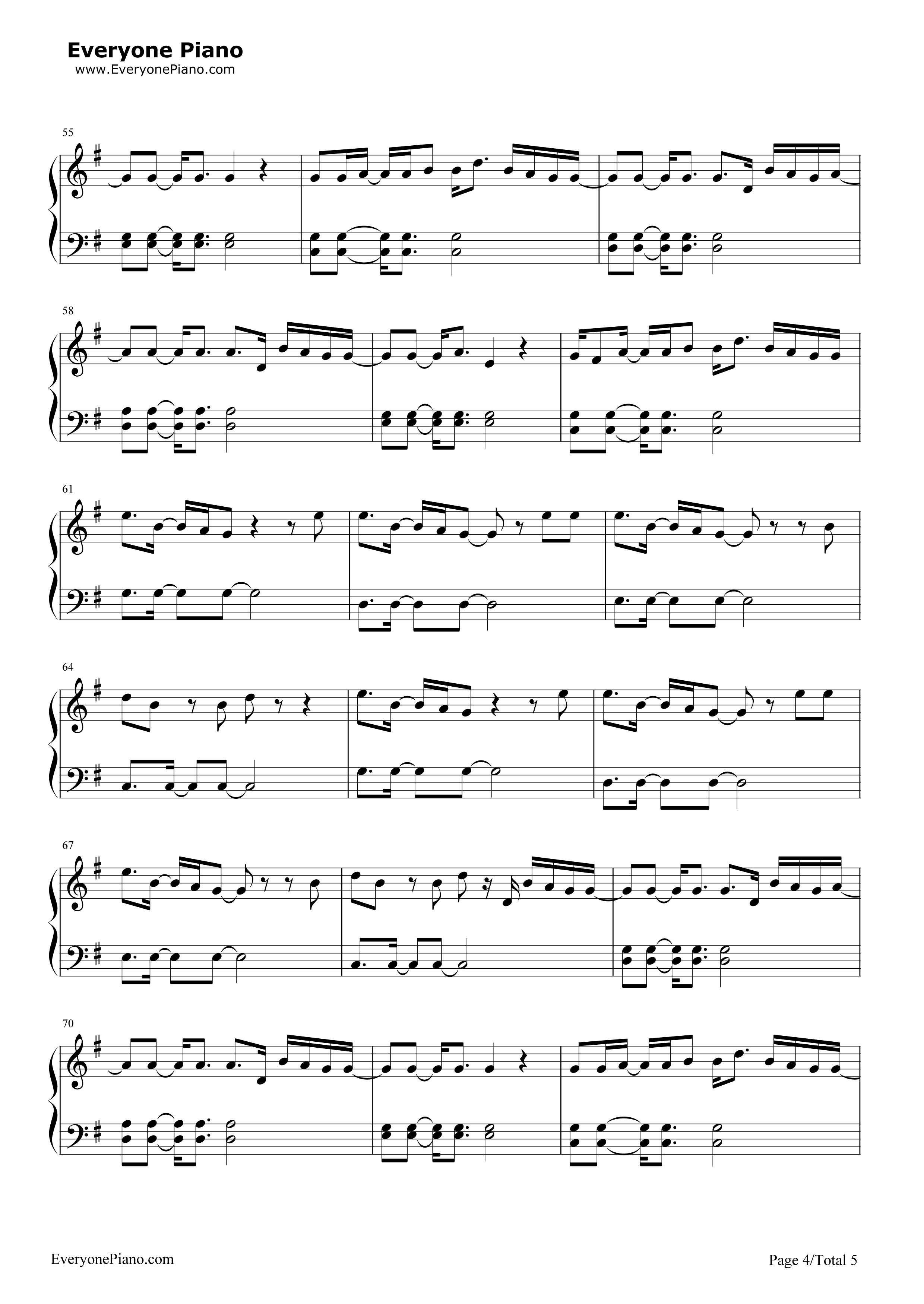 Don't_Wanna_Know钢琴谱_Maroon_5_Kendrick_Lamar