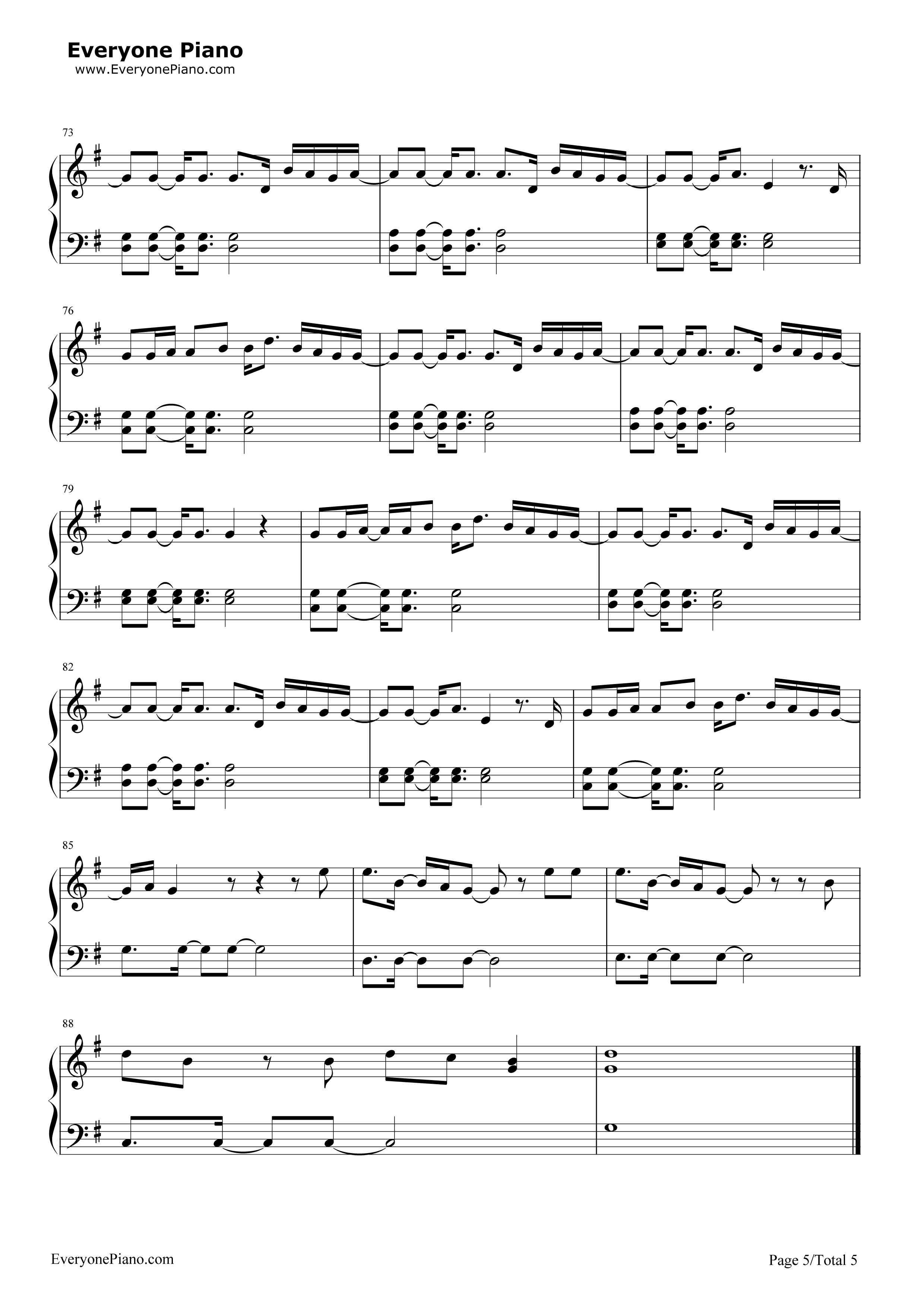 Don't_Wanna_Know钢琴谱_Maroon_5_Kendrick_Lamar