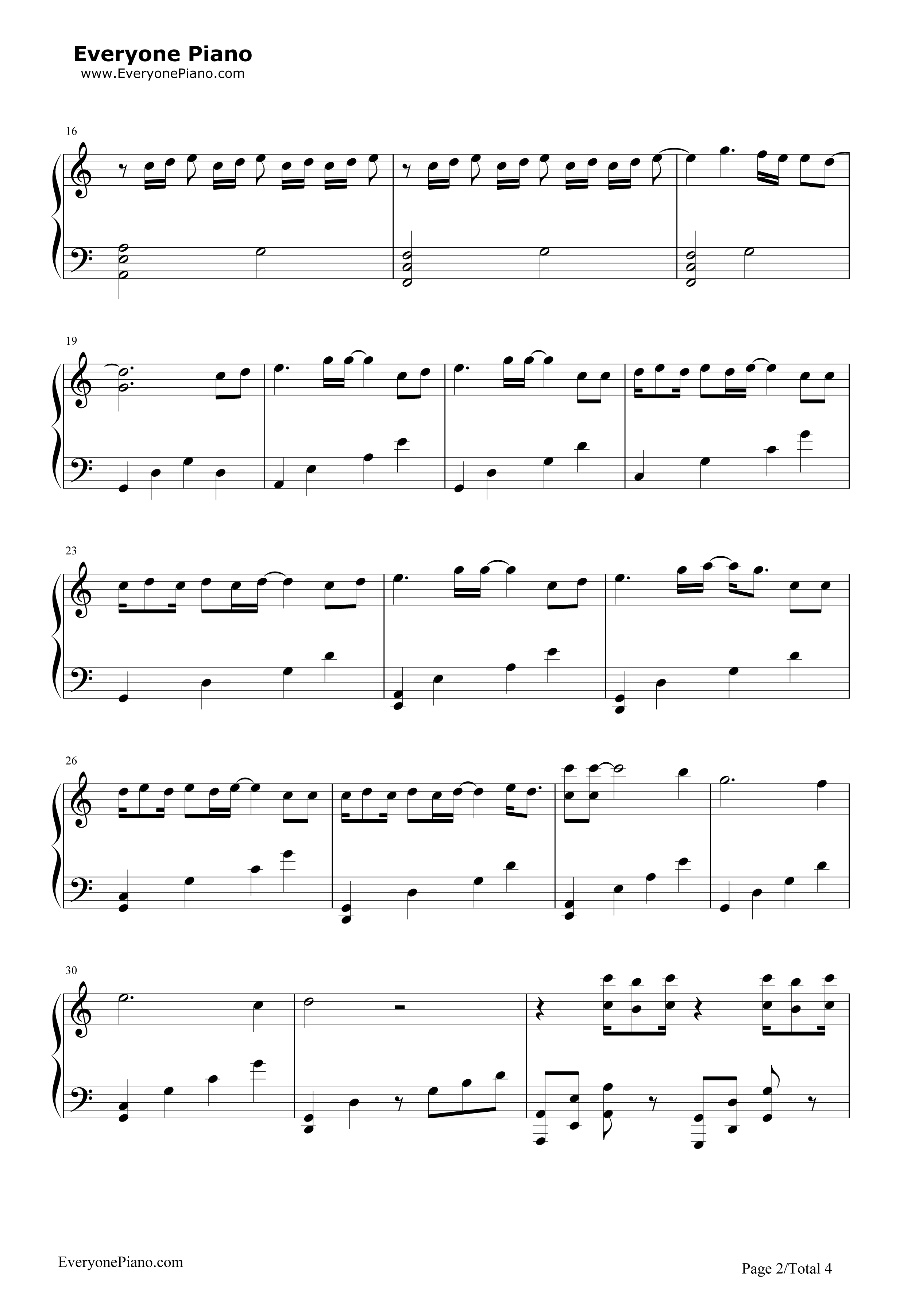 心之火钢琴谱_飞儿乐团__彭佳慧