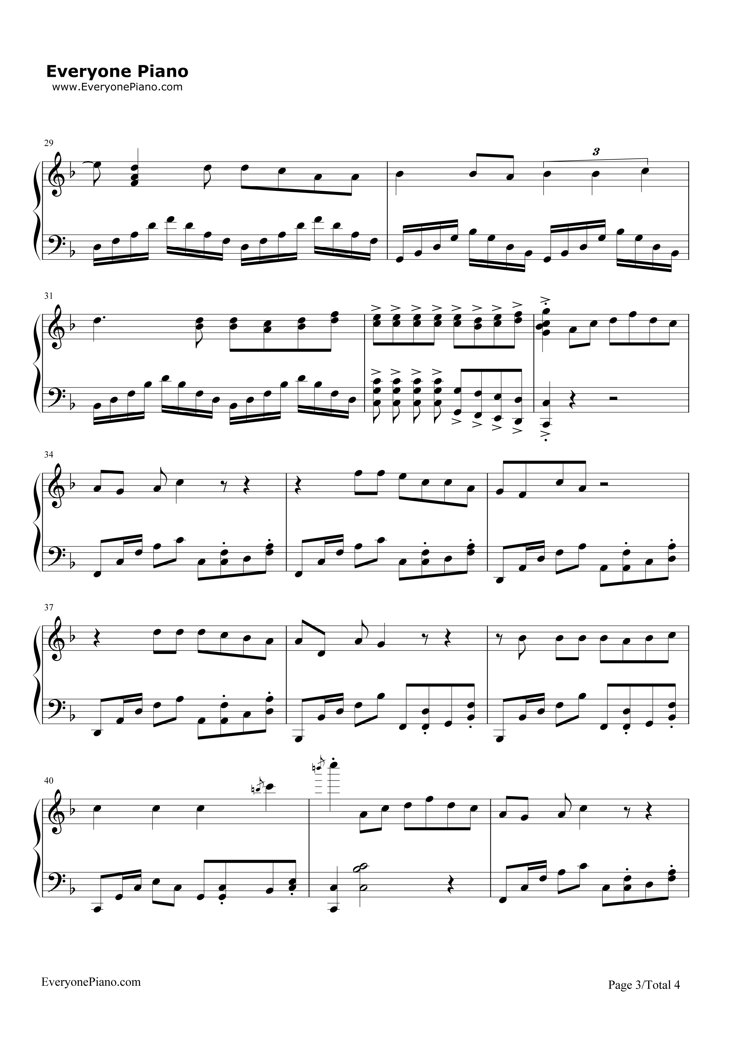 超级英雄钢琴谱_邓超