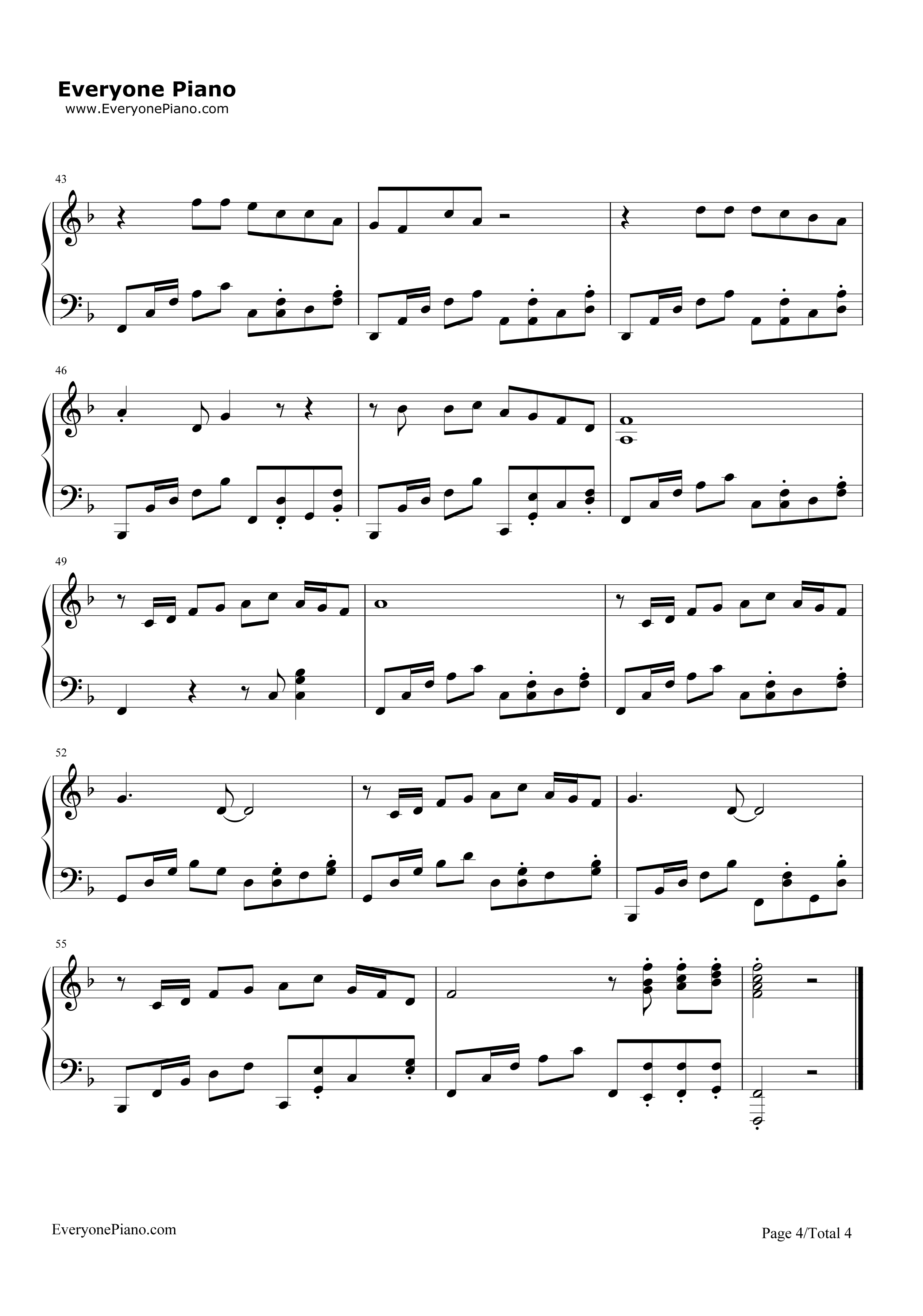 超级英雄钢琴谱_邓超