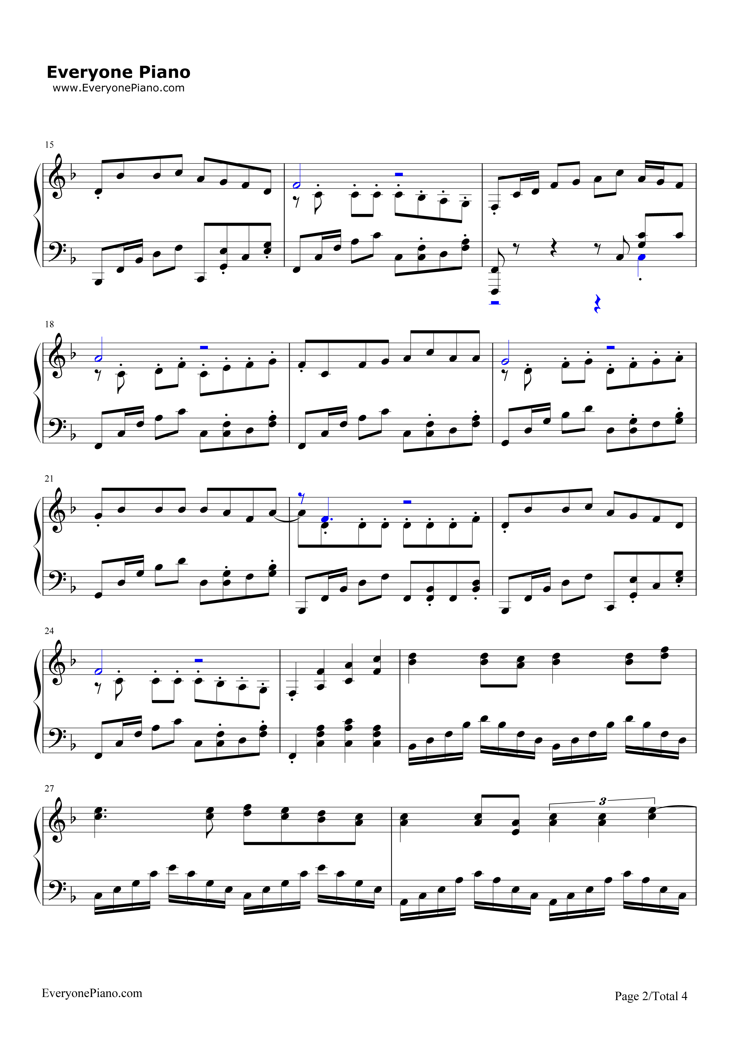 超级英雄钢琴谱_邓超