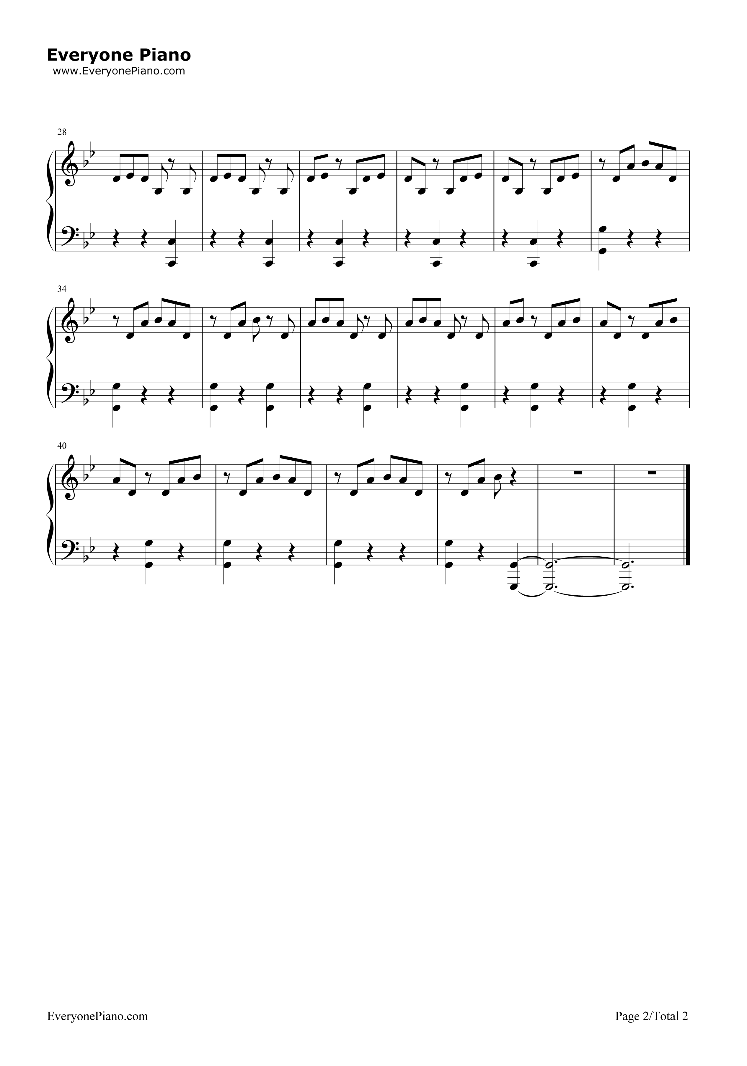 美剧_行尸走肉_开场曲钢琴谱_未知