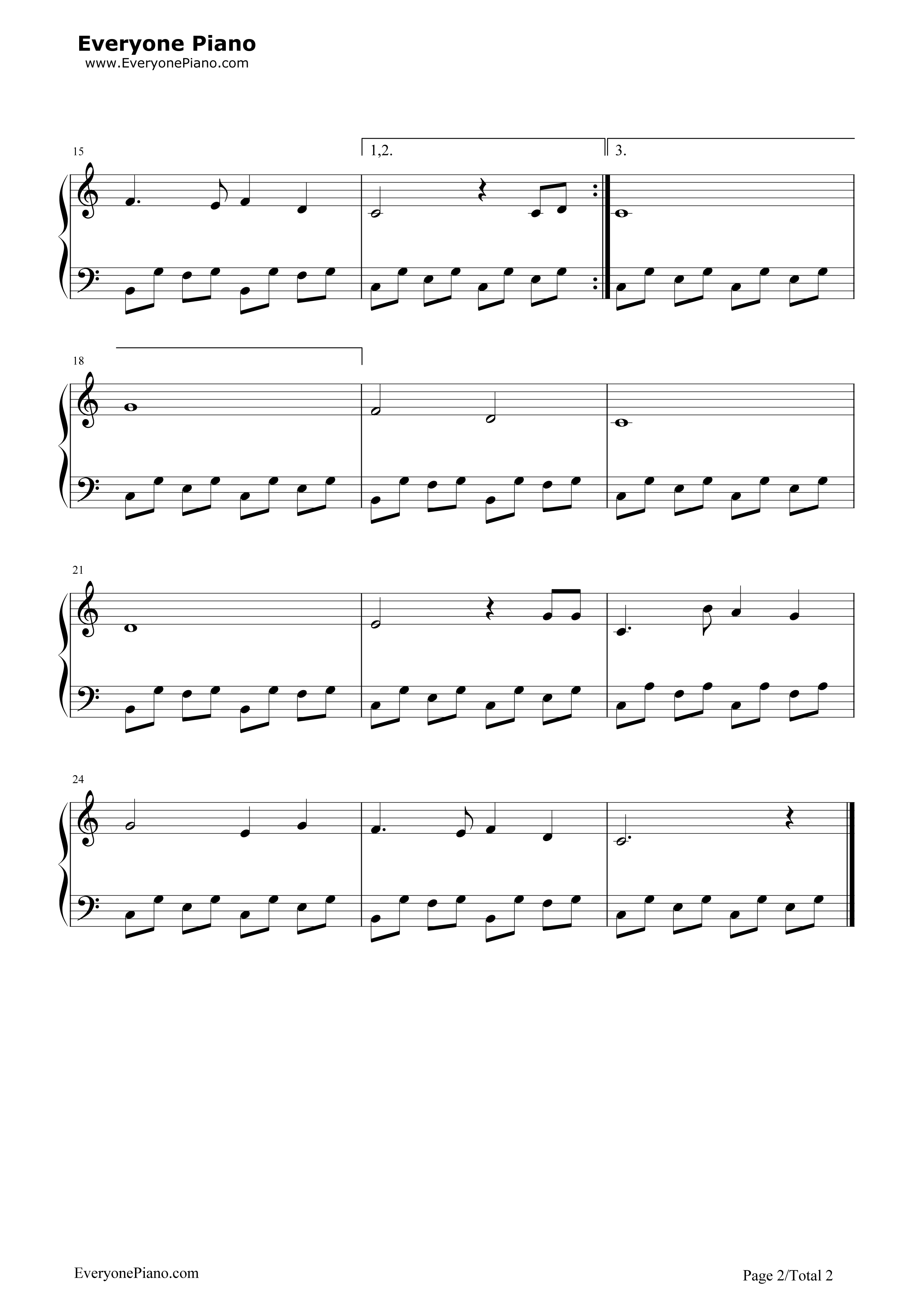 可爱的家钢琴谱_毕肖普