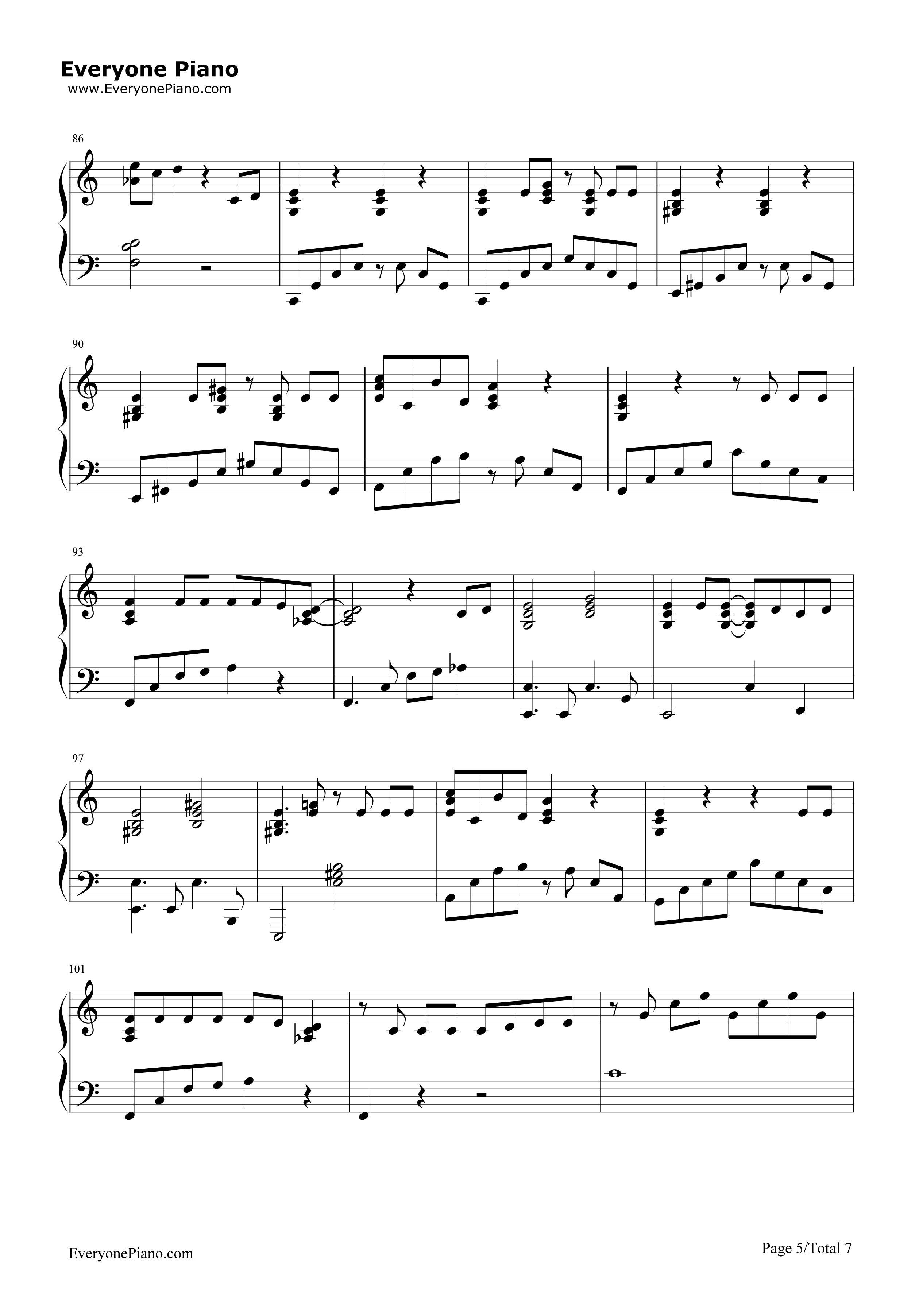 眼鼻嘴钢琴谱_Taeyang