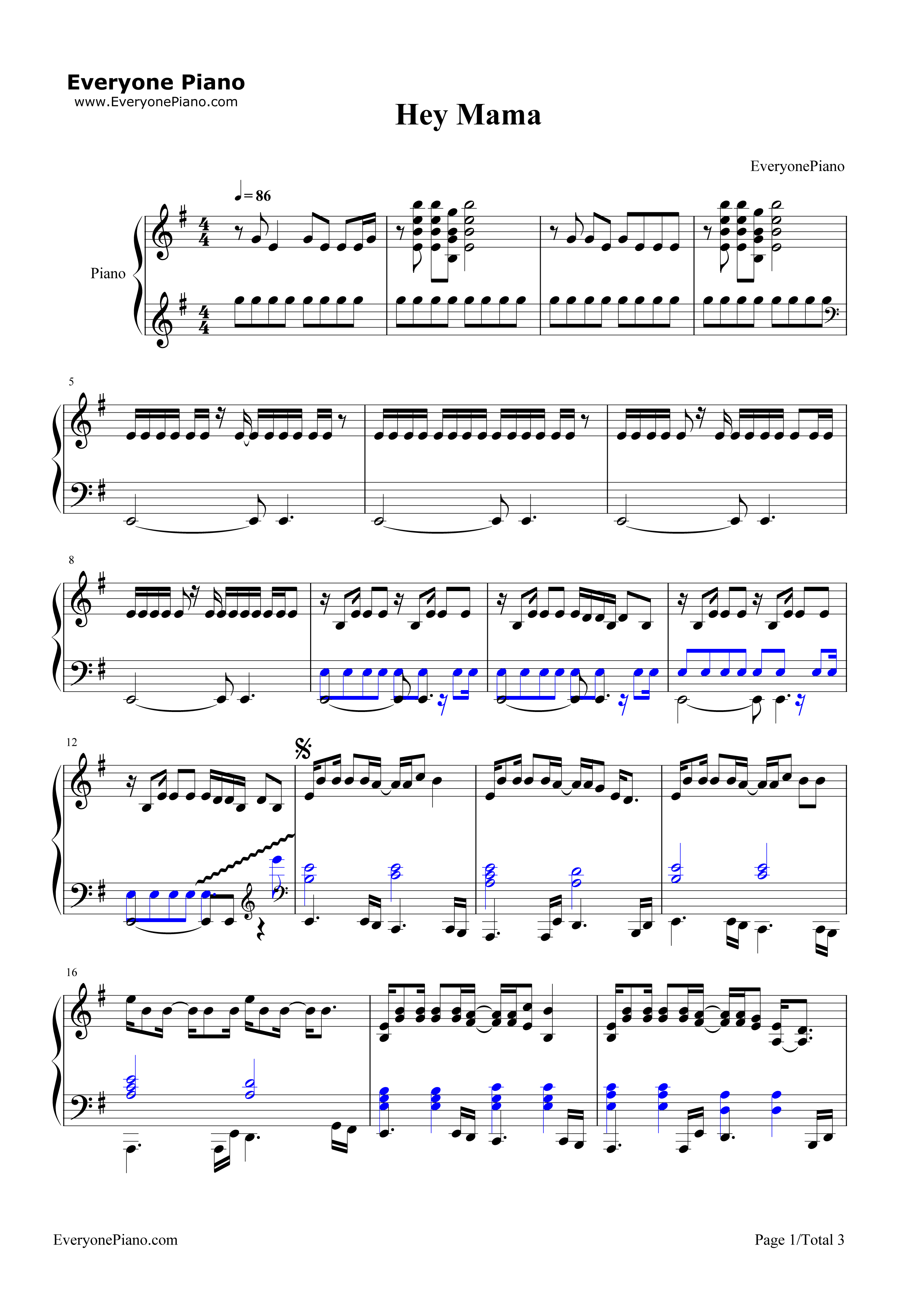 Hey_Mama钢琴谱_David_Guetta