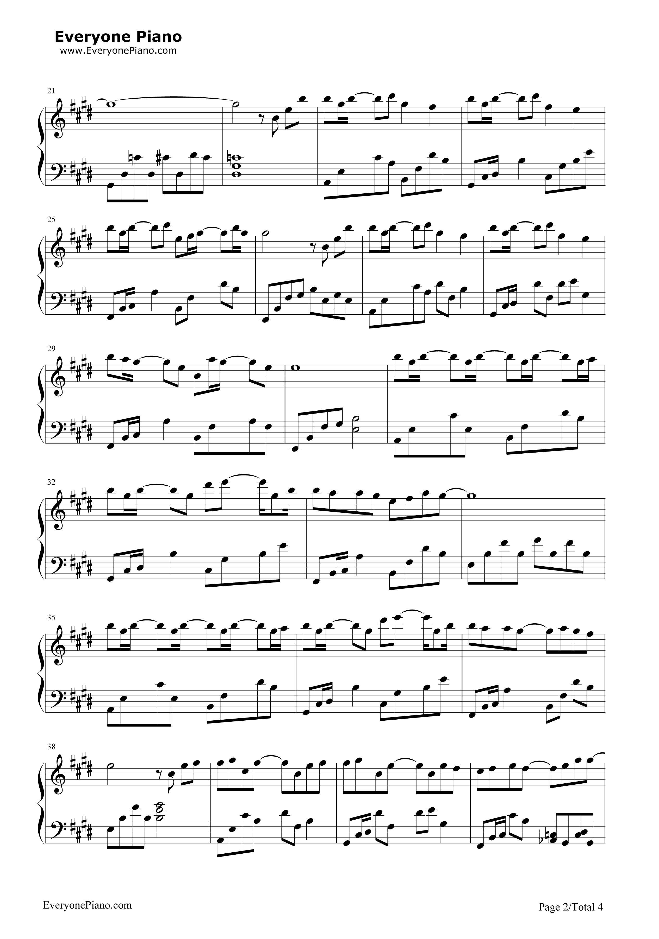 最后一页钢琴谱_江语晨