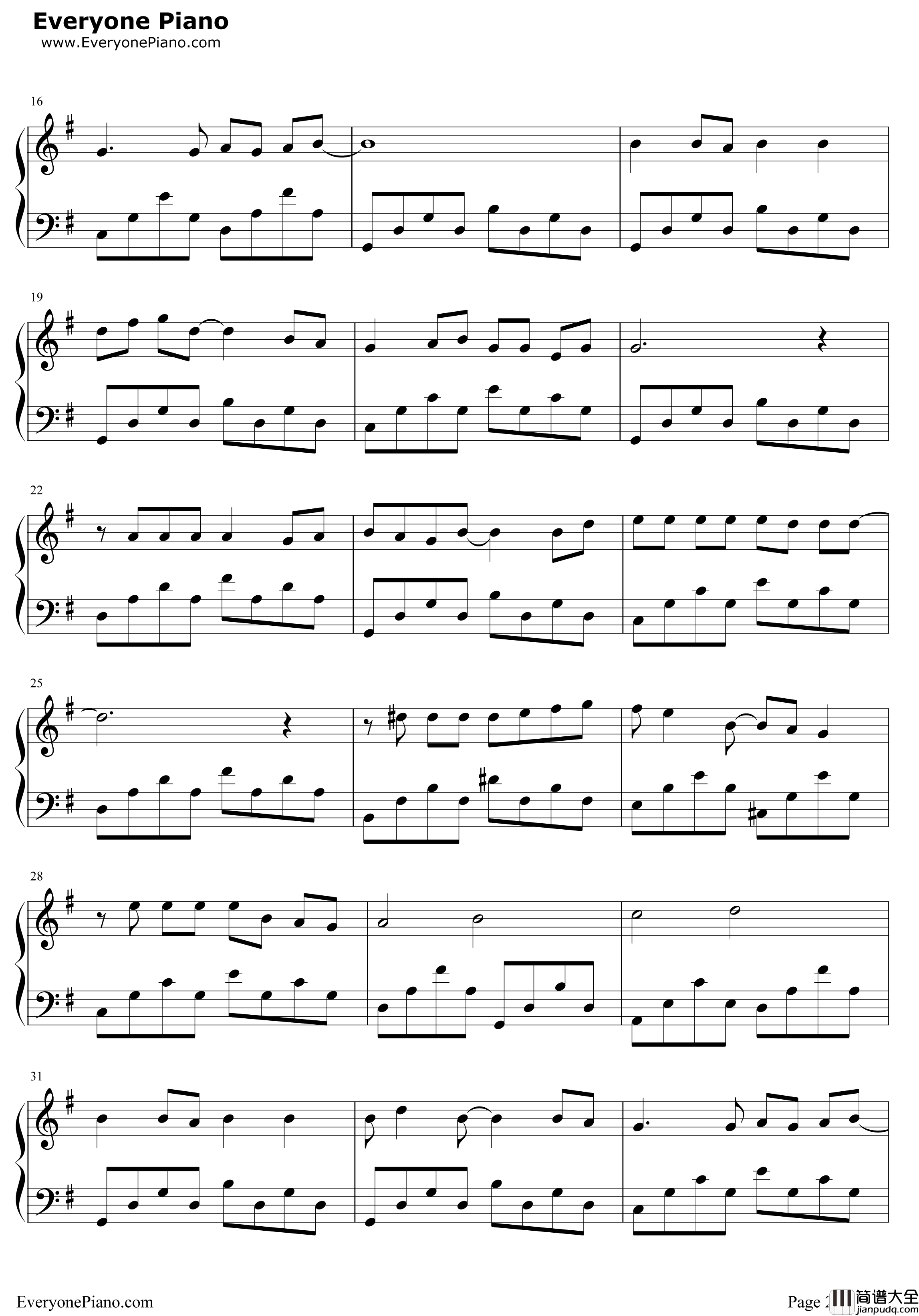 外面钢琴谱_周迅