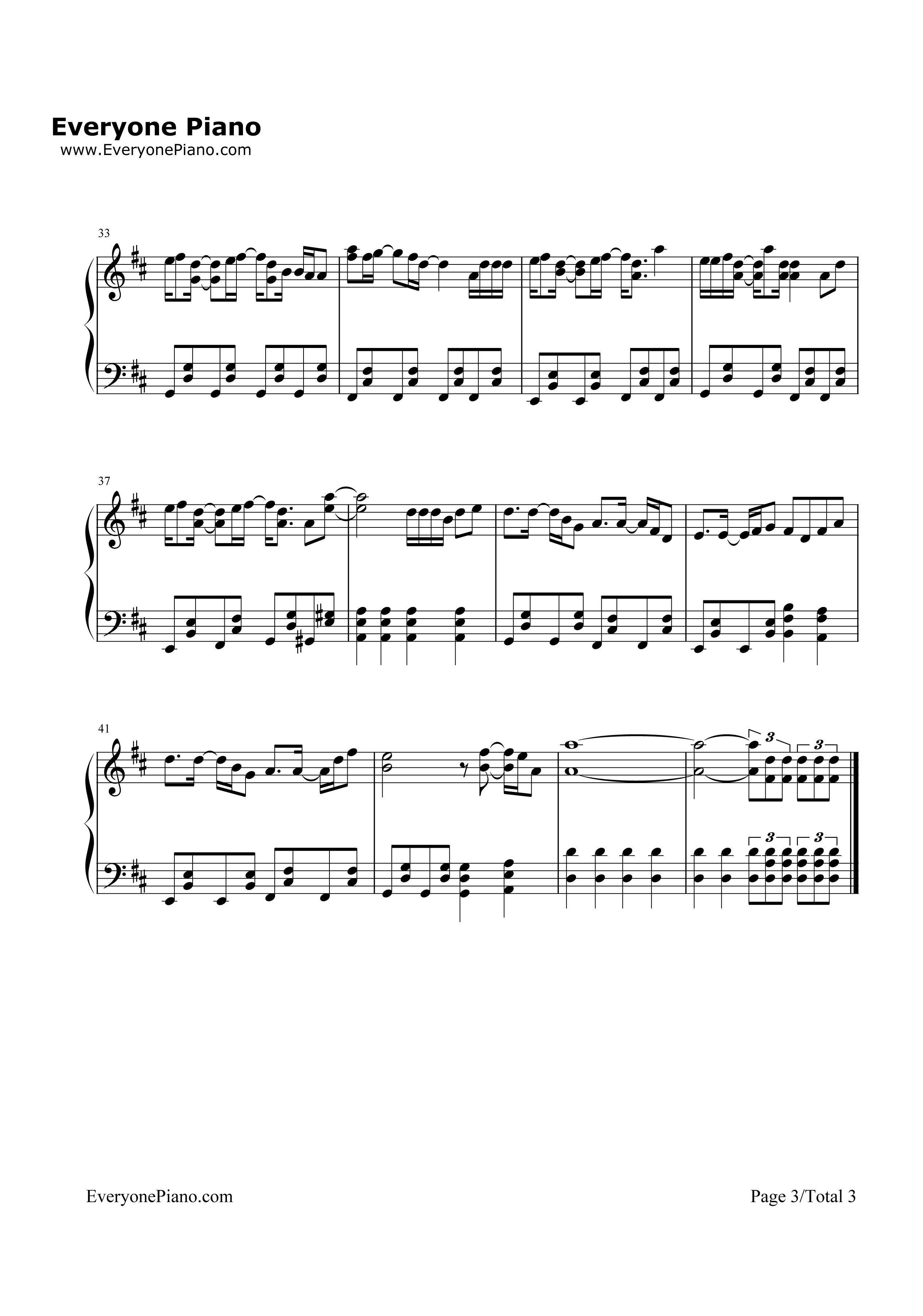 天地ガエシ钢琴谱_NICO_Touches_the_Walls