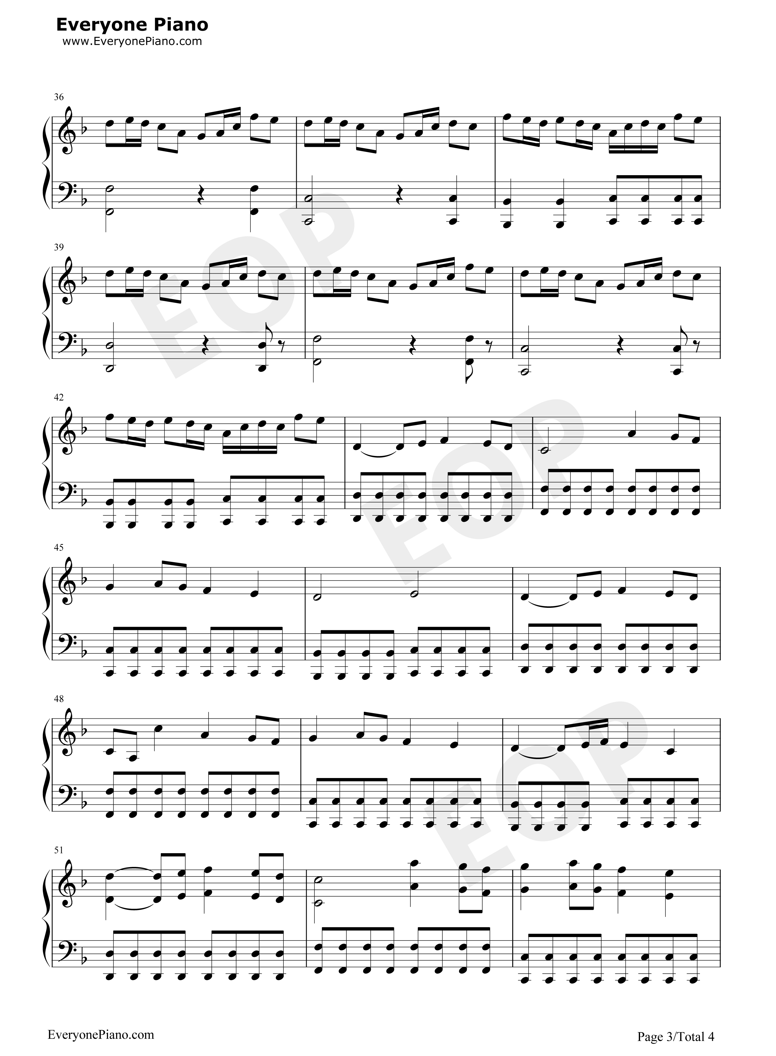 妖精的尾巴OST钢琴谱_高梨康治