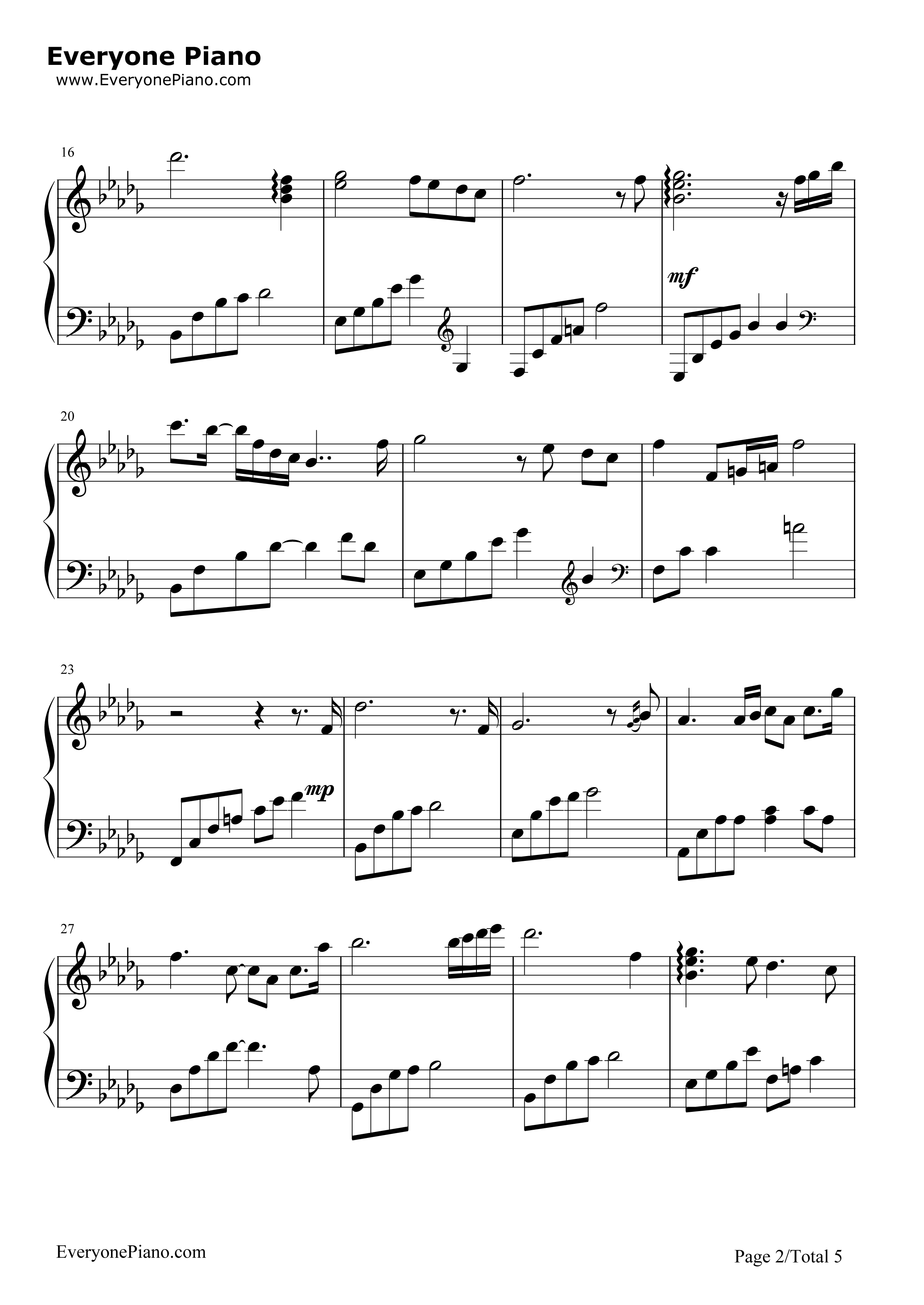 眼泪_Tears钢琴谱_The_Daydream