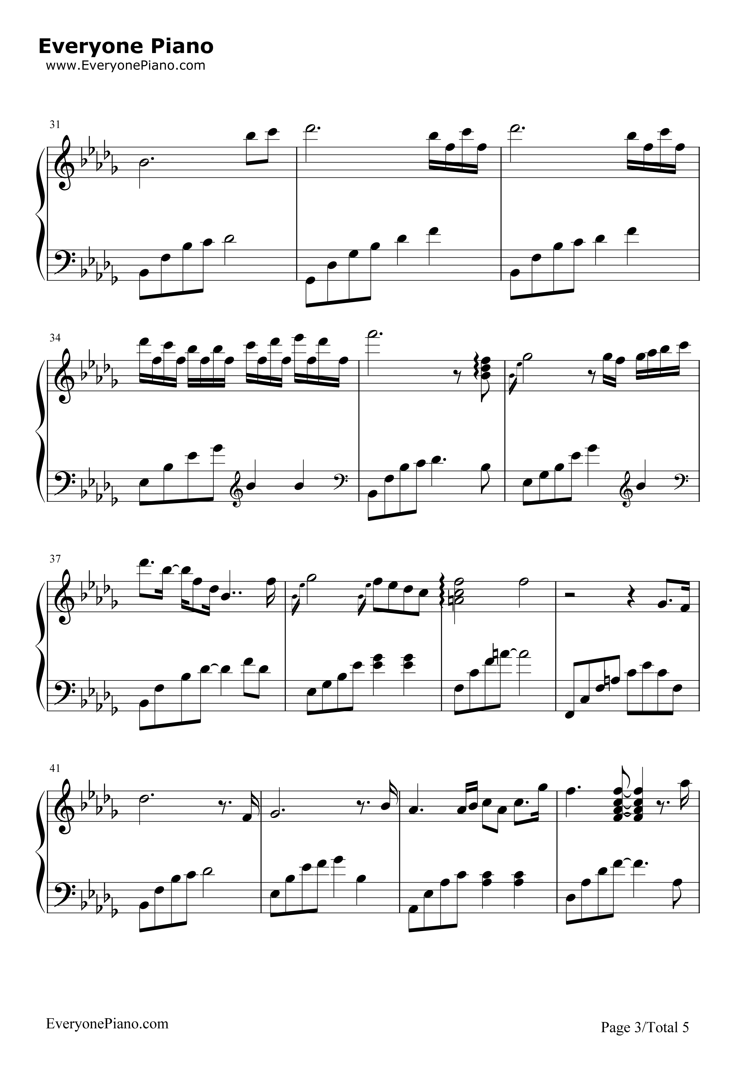 眼泪_Tears钢琴谱_The_Daydream