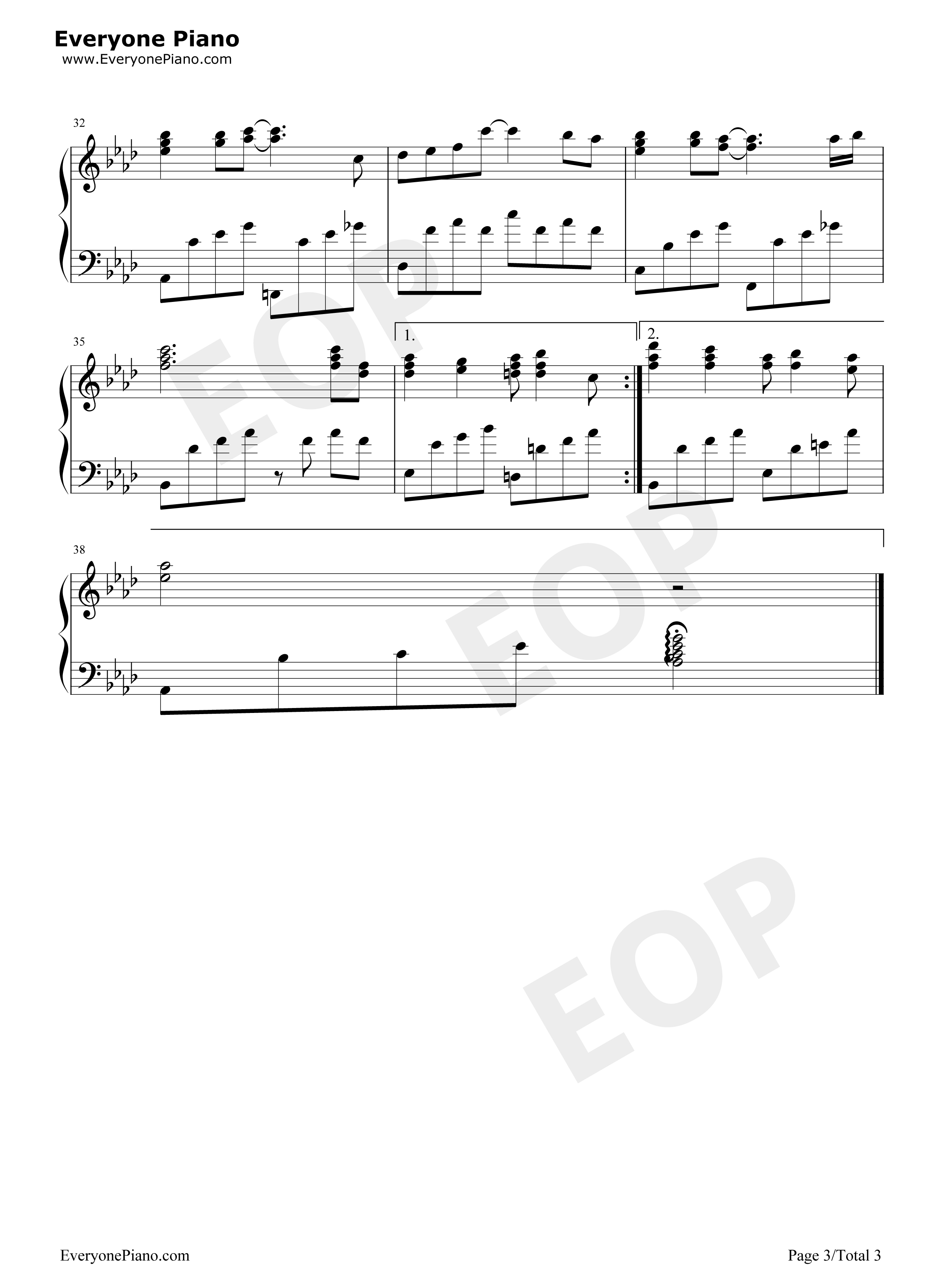 white_album钢琴谱_森川由绮(CV:平野绫)