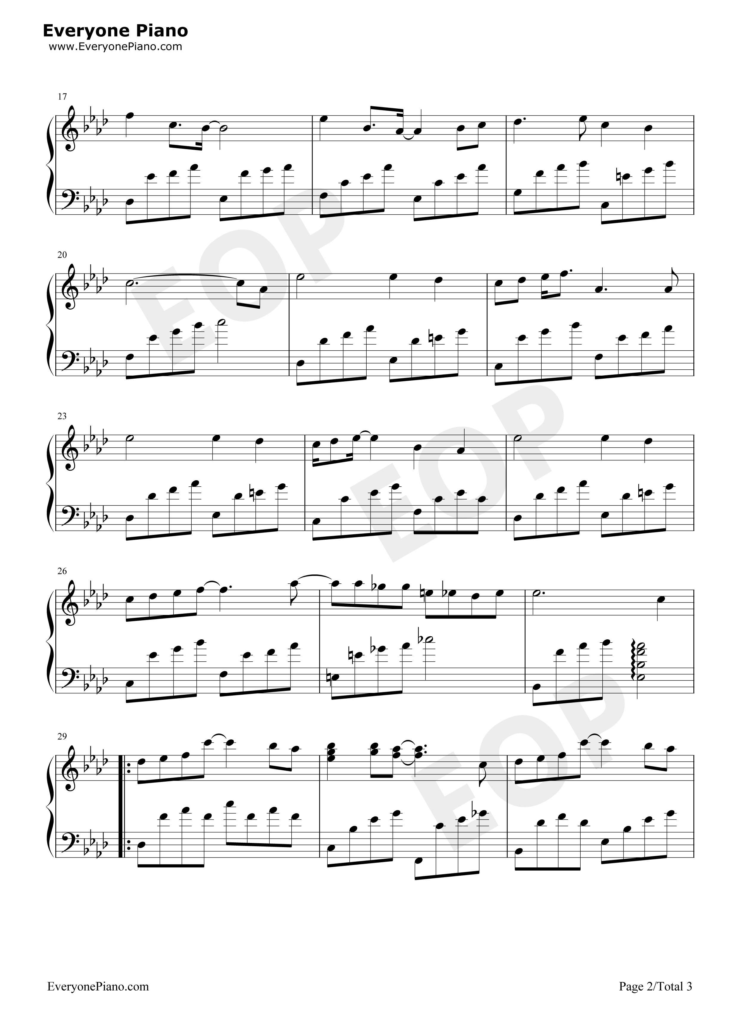 white_album钢琴谱_森川由绮(CV:平野绫)