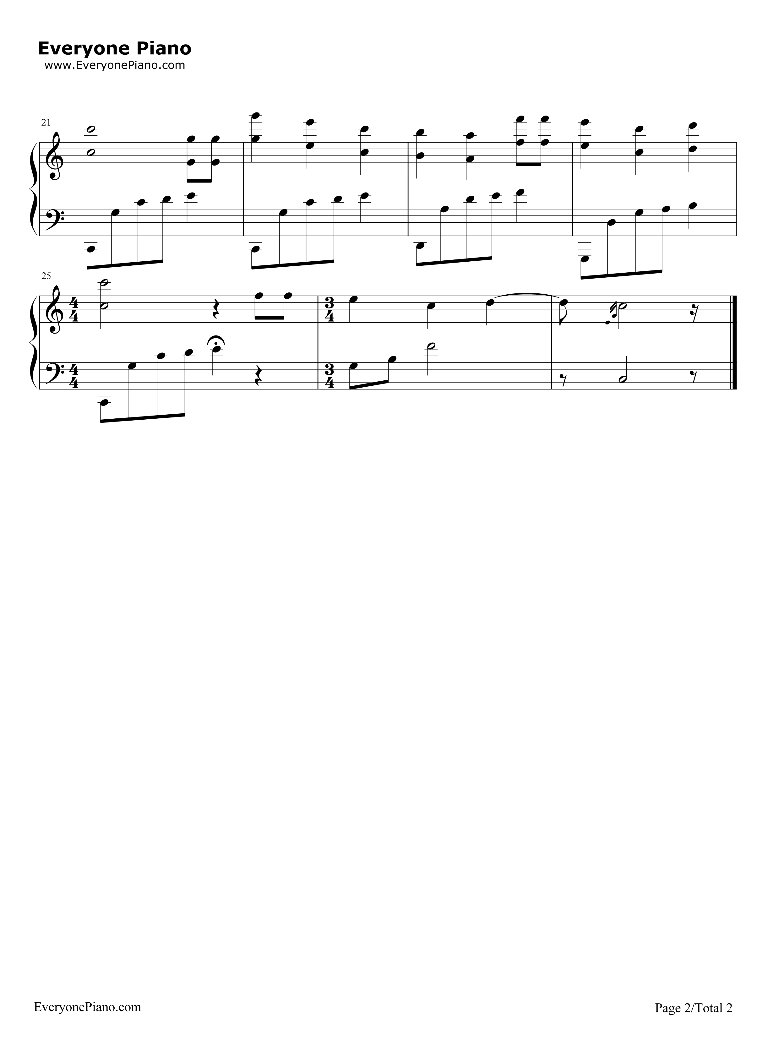 生日快乐钢琴谱_未知