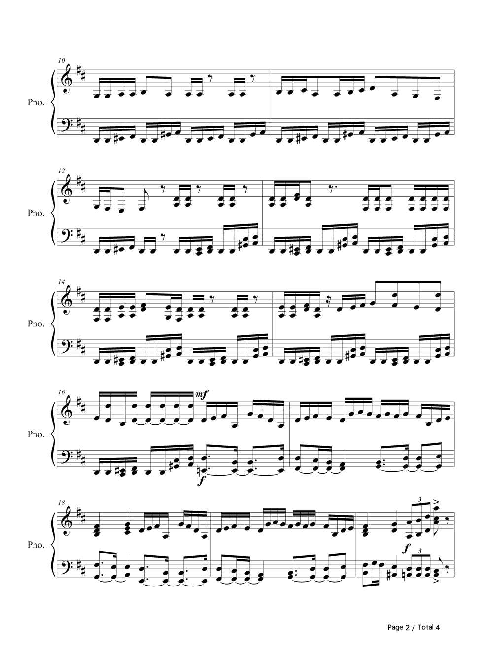 切り札钢琴谱_cinema_staff