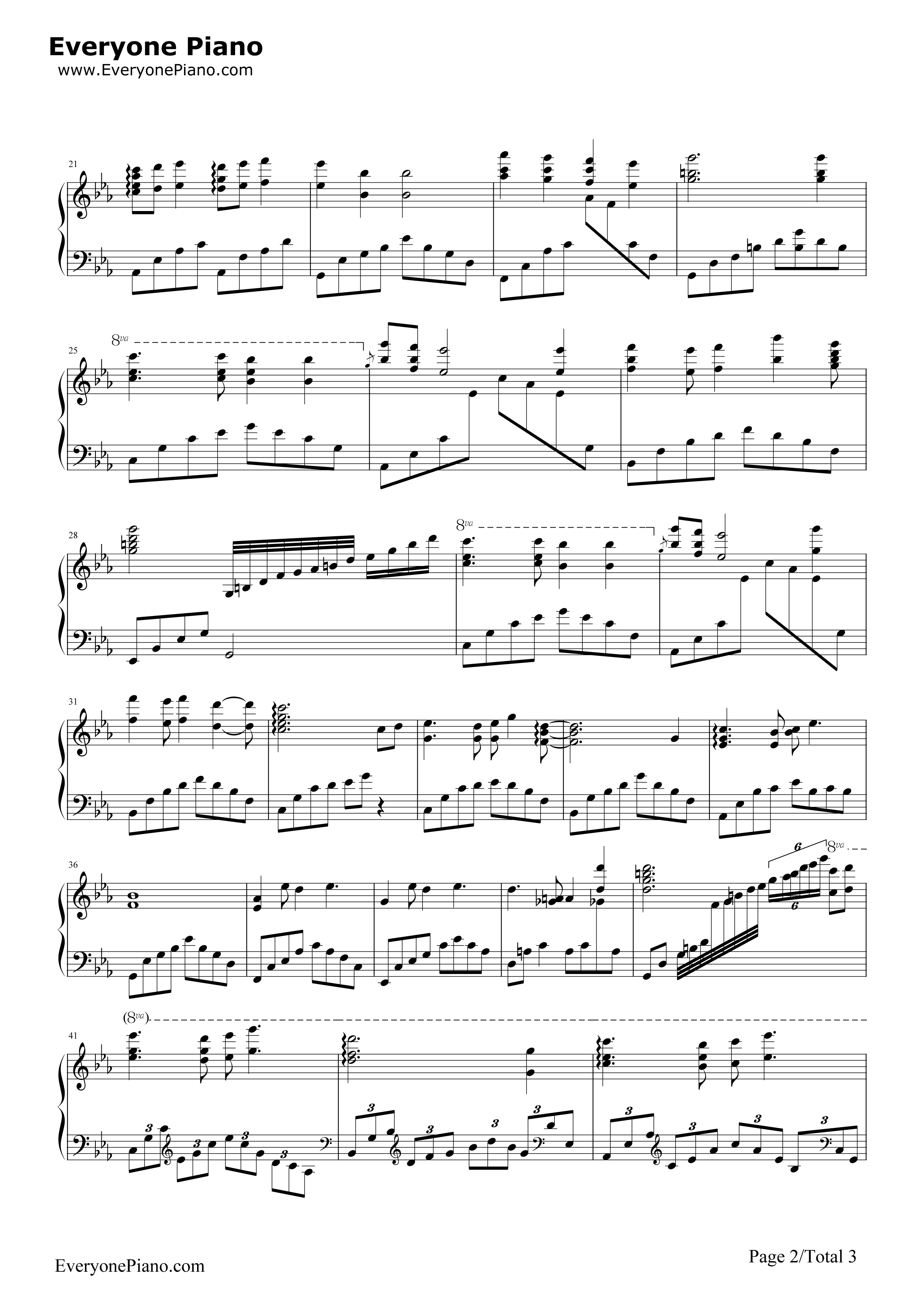 天空之城钢琴谱_久石让__Joe_Hisaishi_宫崎骏